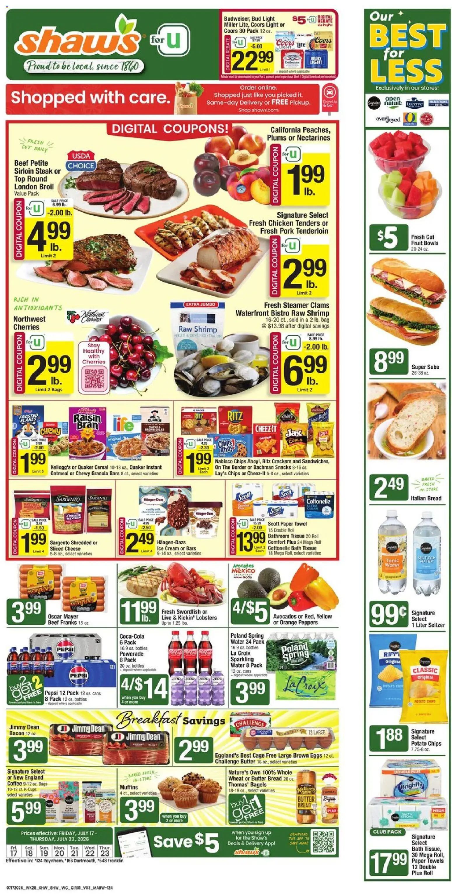 Ad Preview of Shaw's Shaw's Weekly Ad - MA from 07/17/2026