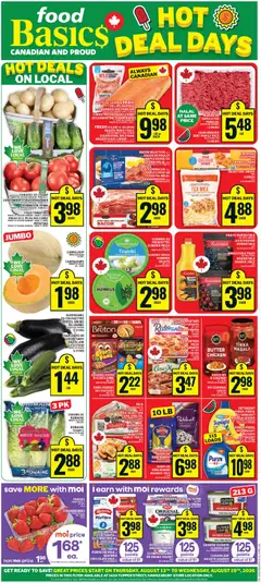 Un aperçu du dépliant Food Basics weekly flyer / circulaire du magasin Food Basics est valide à partir 13 août 2026