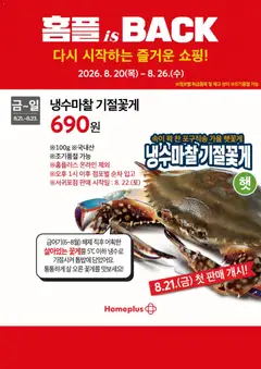 {StrartDate}까지 홈플러스 쇼핑몰에서 전단 홈플러스 현재 전단지 미리 보기
