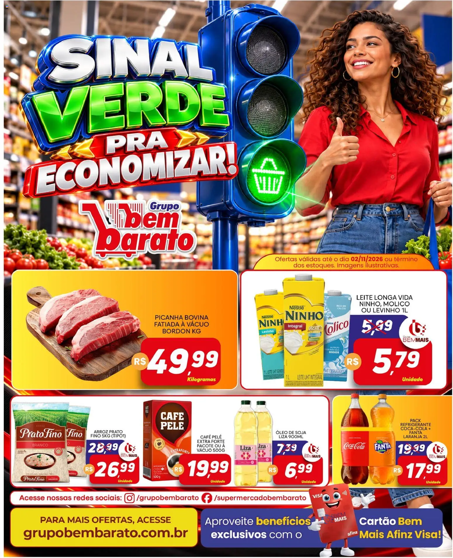 Pré-Visualização do folheto "Supermercado Bem Barato - Ofertas da semana" da loja Supermercado Bem Barato válido a partir de 27/10/2026