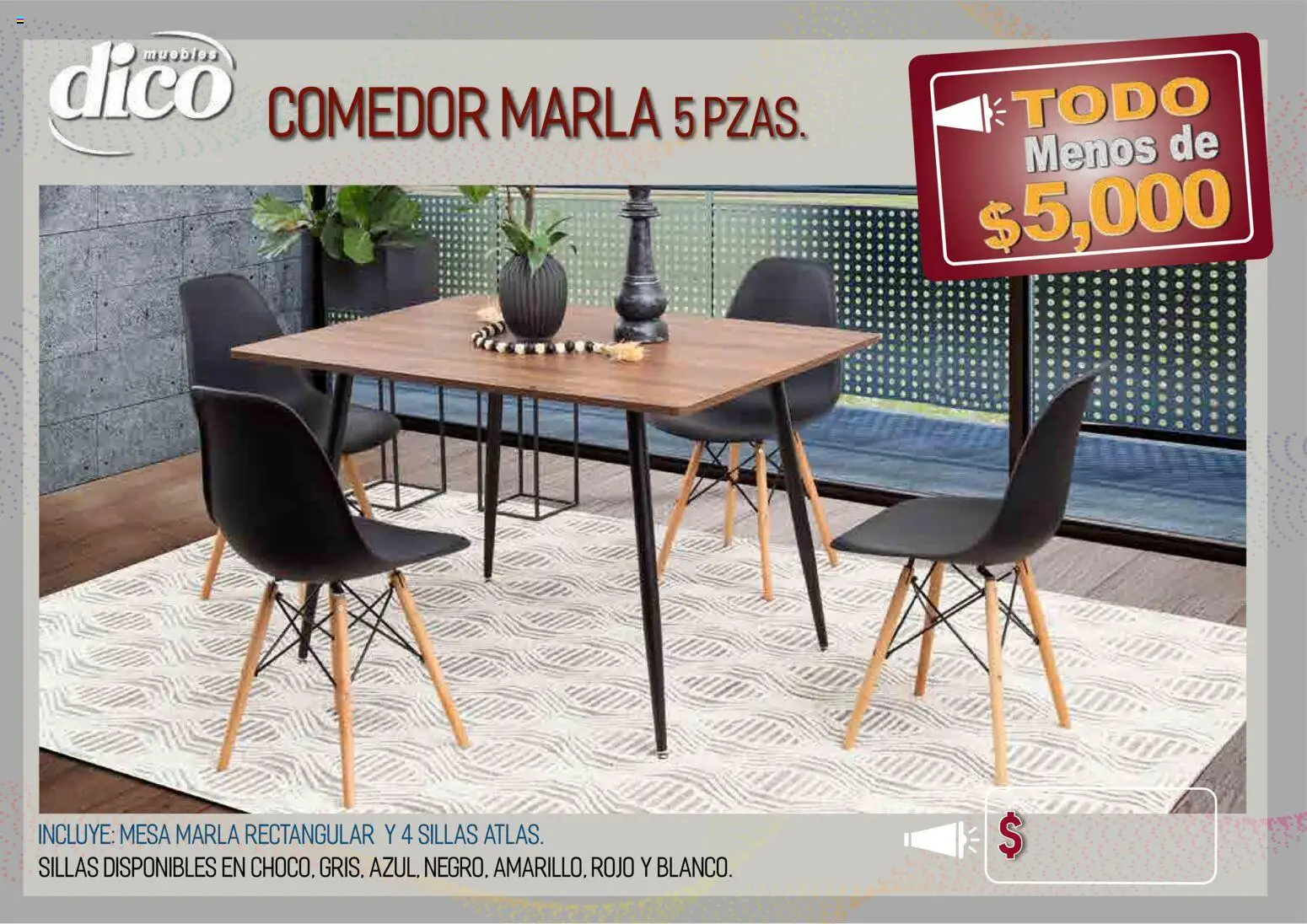 Vista previa las ofertas de la tienda Muebles Dico - Muebles Dico catálogo Todo menos de 5000 Pacifico desde el 09/04/2026 