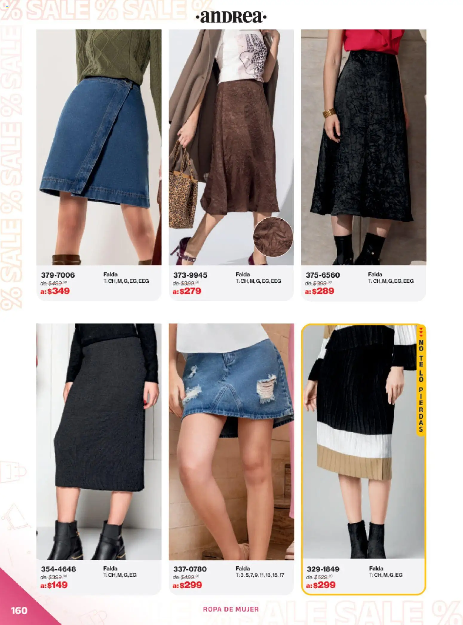 Vista previa las ofertas de la tienda Andrea - Catálogo Outlet desde el 21/12/2025 - Ropa, Falda