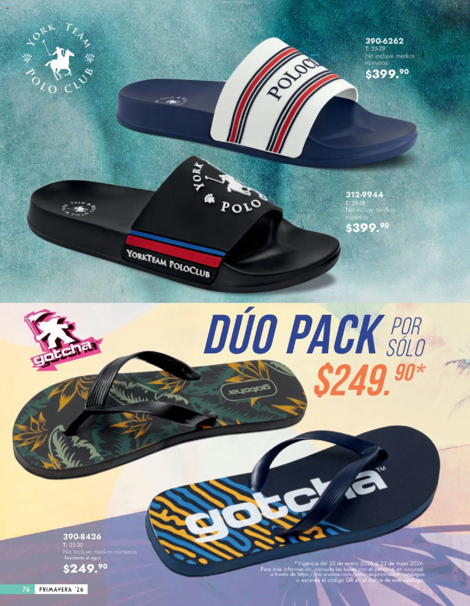 Vista previa las ofertas de la tienda Andrea - Catálogo Calzado Caballero desde el 25/01/2026 - Agua