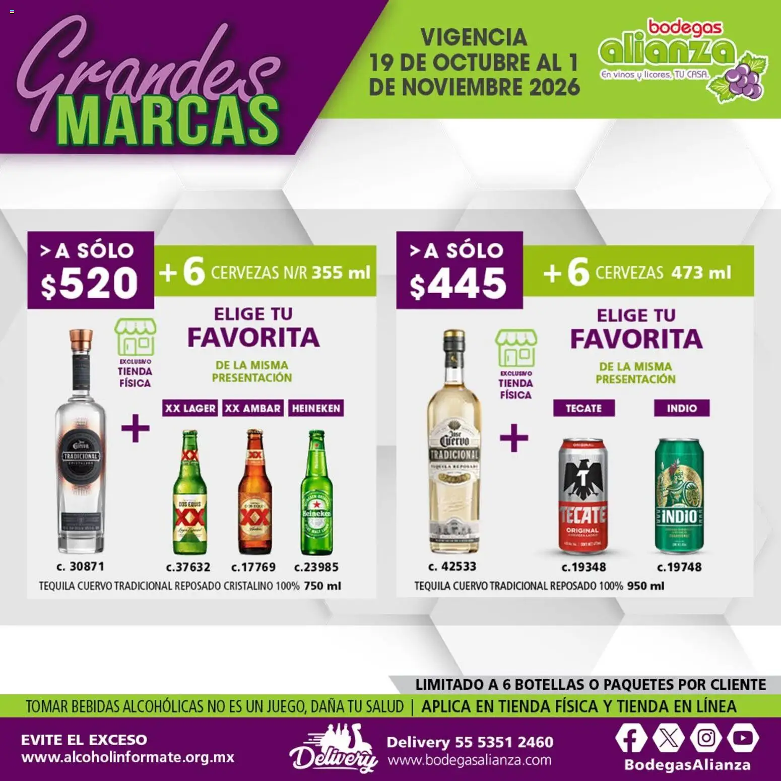 Vista previa las ofertas de la tienda Bodegas Alianza - Bodegas Alianza catálogo Grandes Marcas desde el 19/10/2026 