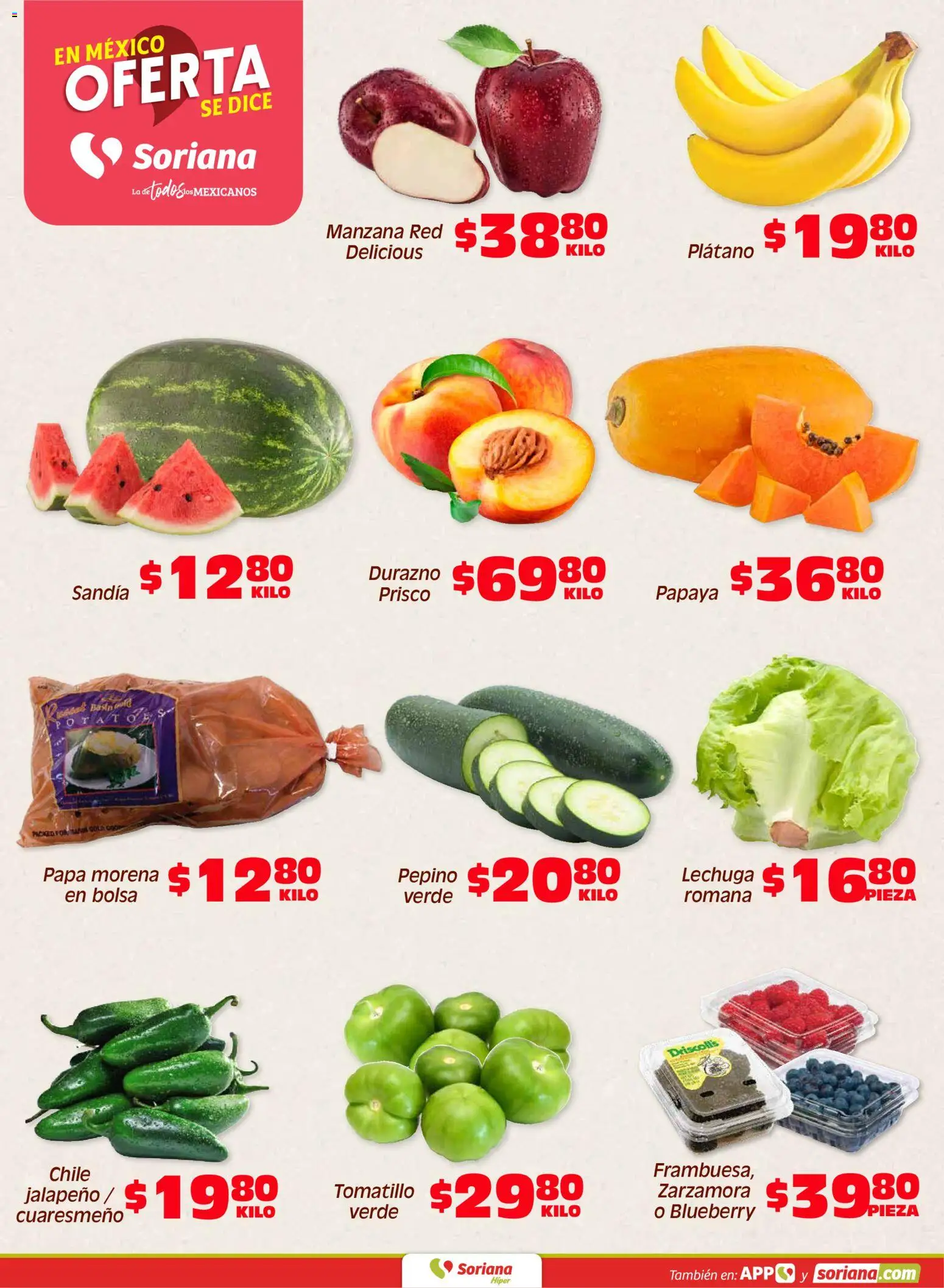 Vista previa las ofertas de la tienda Soriana - Soriana Fin de Semana Híper: Saltillo y Torreón desde el 07/08/2026 