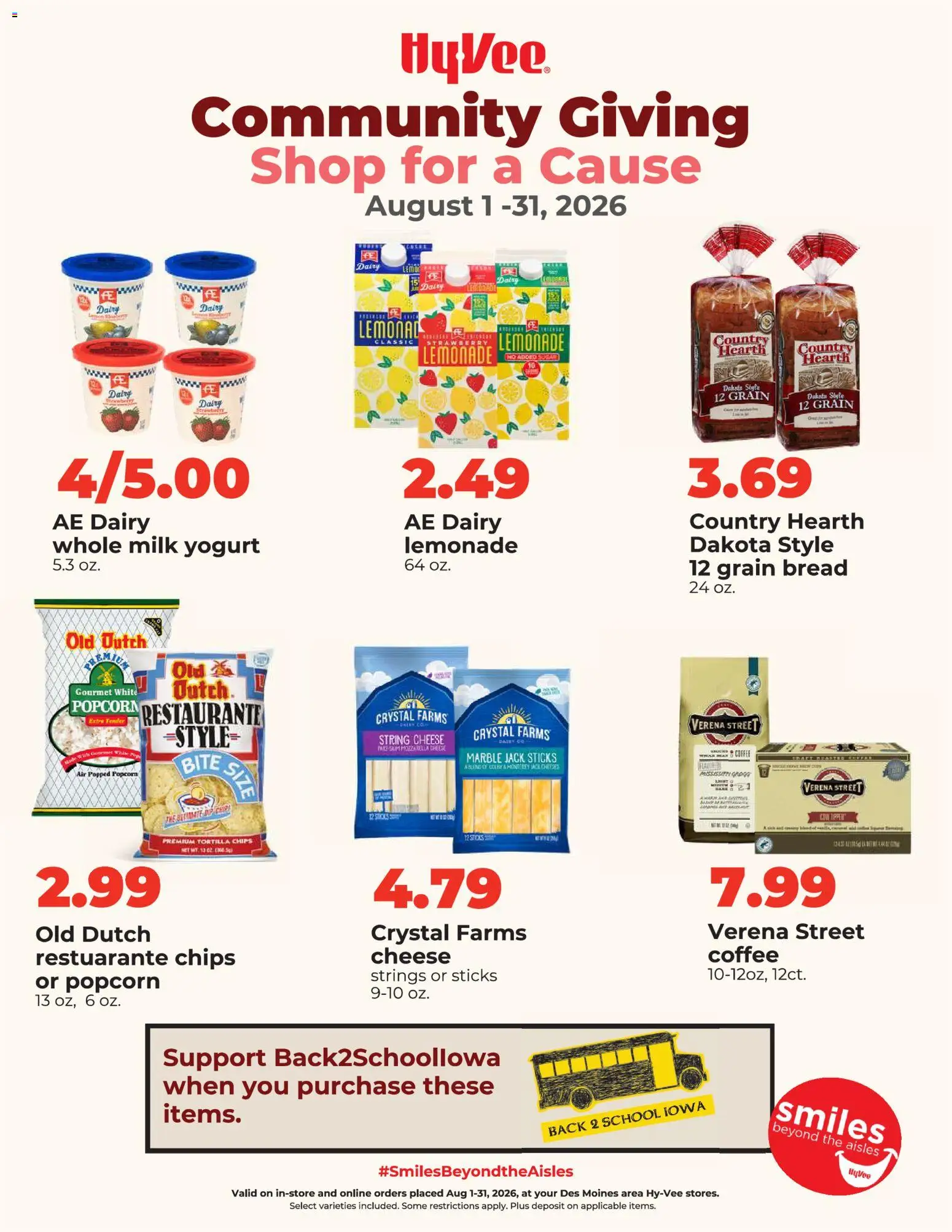 Ad Preview of HyVee HyVee August Specials from 08/01/2026