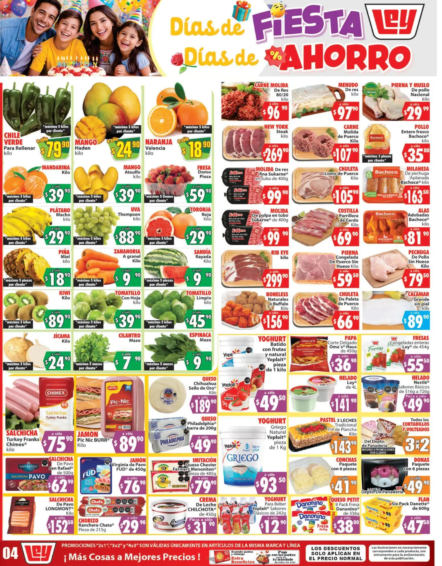 Vista previa las ofertas de la tienda Casa Ley - Casa Ley folleto Autoservicio La Paz, BCS desde el 14/04/2026 - Mango, Papa, Fresa, Helado, Chile, Kiwi, Milanesa, Chuleta