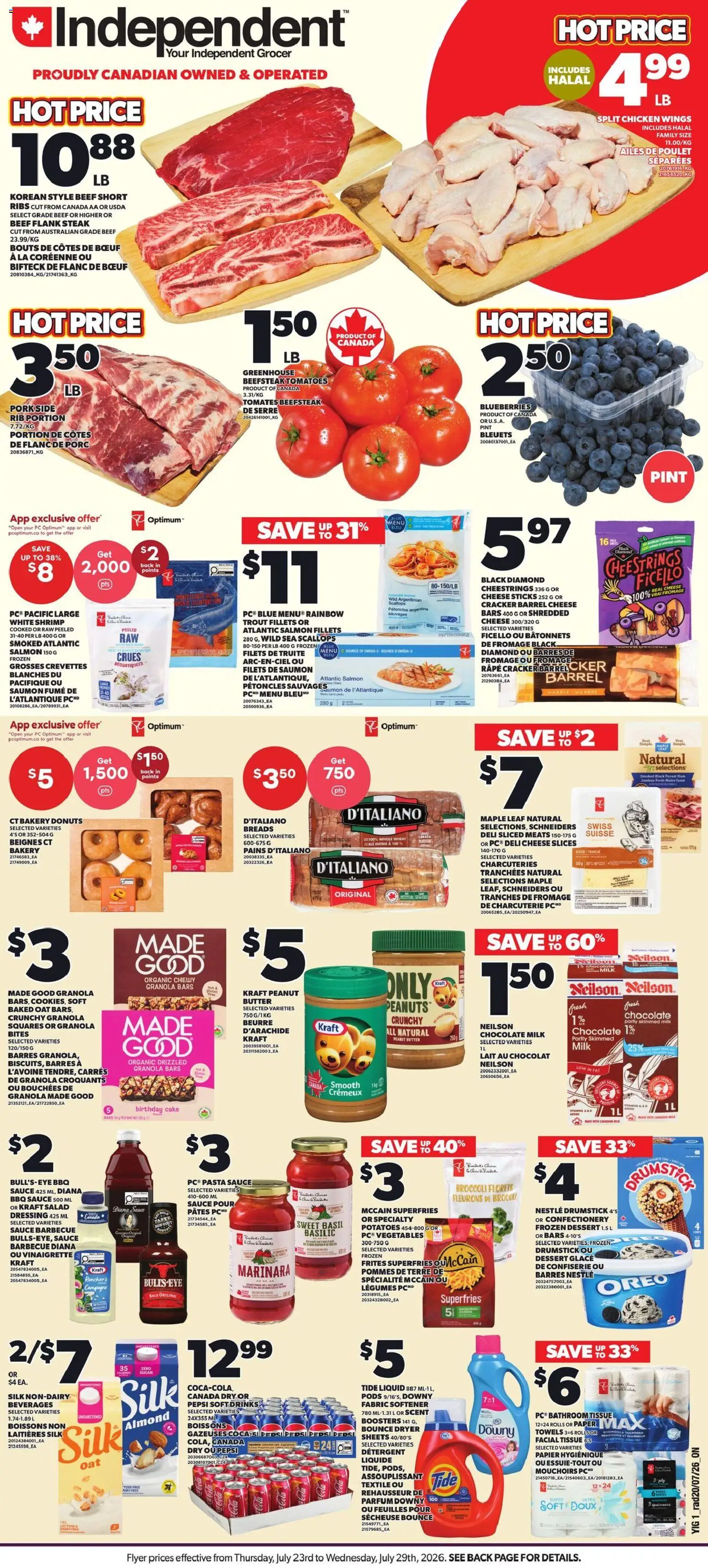Preview of leaflet Independent Grocer weekly flyer / circulaire from shop Independent Grocer is valid from Jul 23, 2026
