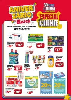 Pré-Visualização do folheto "Bistek Supermercados ofertas Aniversário" da loja Bistek Supermercados válido a partir de 09/09/2026