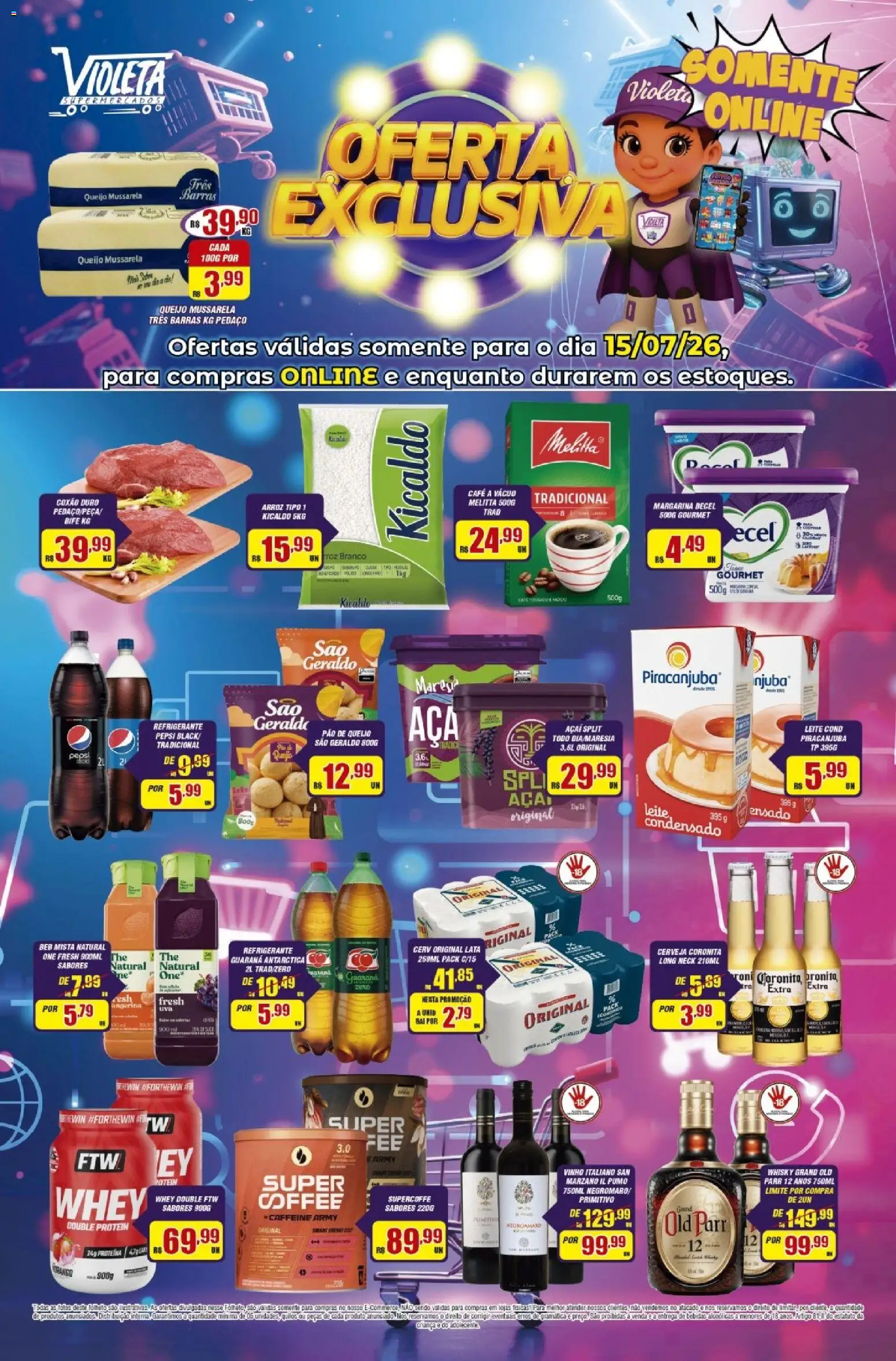Pré-Visualização do folheto "Violeta Supermercados - Ofertas da semana" da loja Violeta Supermercados válido a partir de 15/07/2026