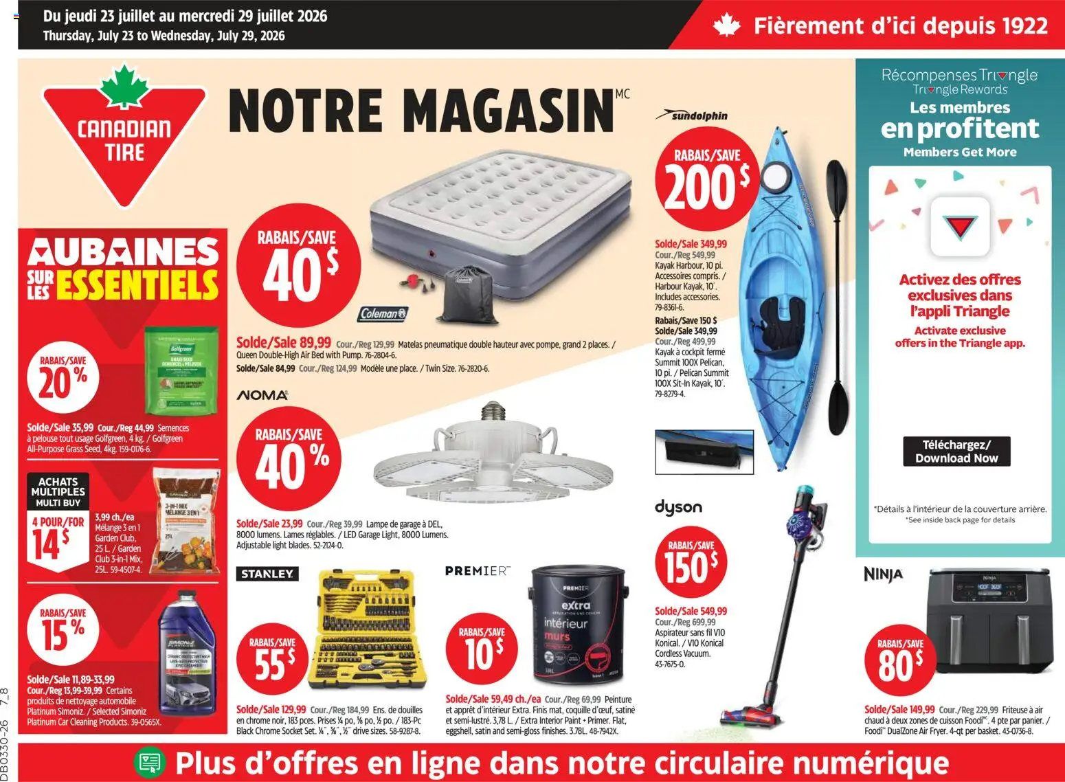 Preview of leaflet Canadian Tire circulaire from shop Canadian Tire is valid from Jul 23, 2026