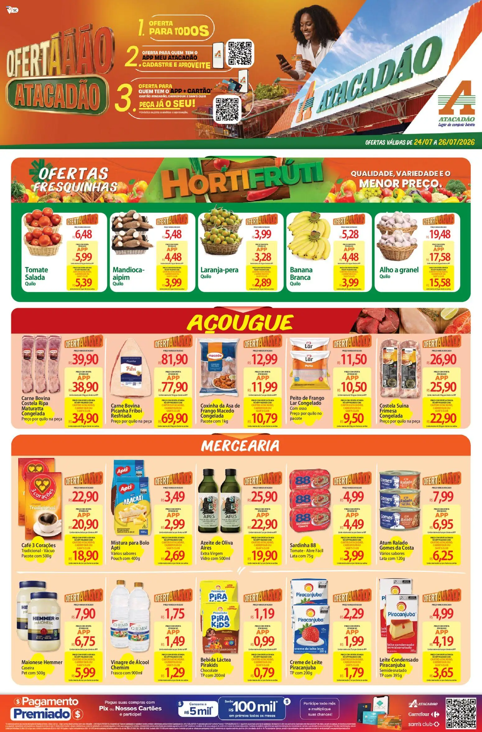 Pré-Visualização do folheto "Atacadão ofertas - SC" da loja Atacadão válido a partir de 24/07/2026