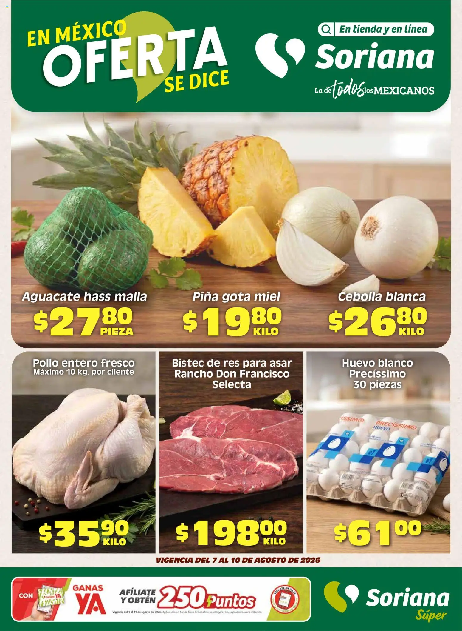 Vista previa las ofertas de la tienda Soriana - Soriana Fin de Semana Súper: BCS, Son y Sin desde el 07/08/2026 