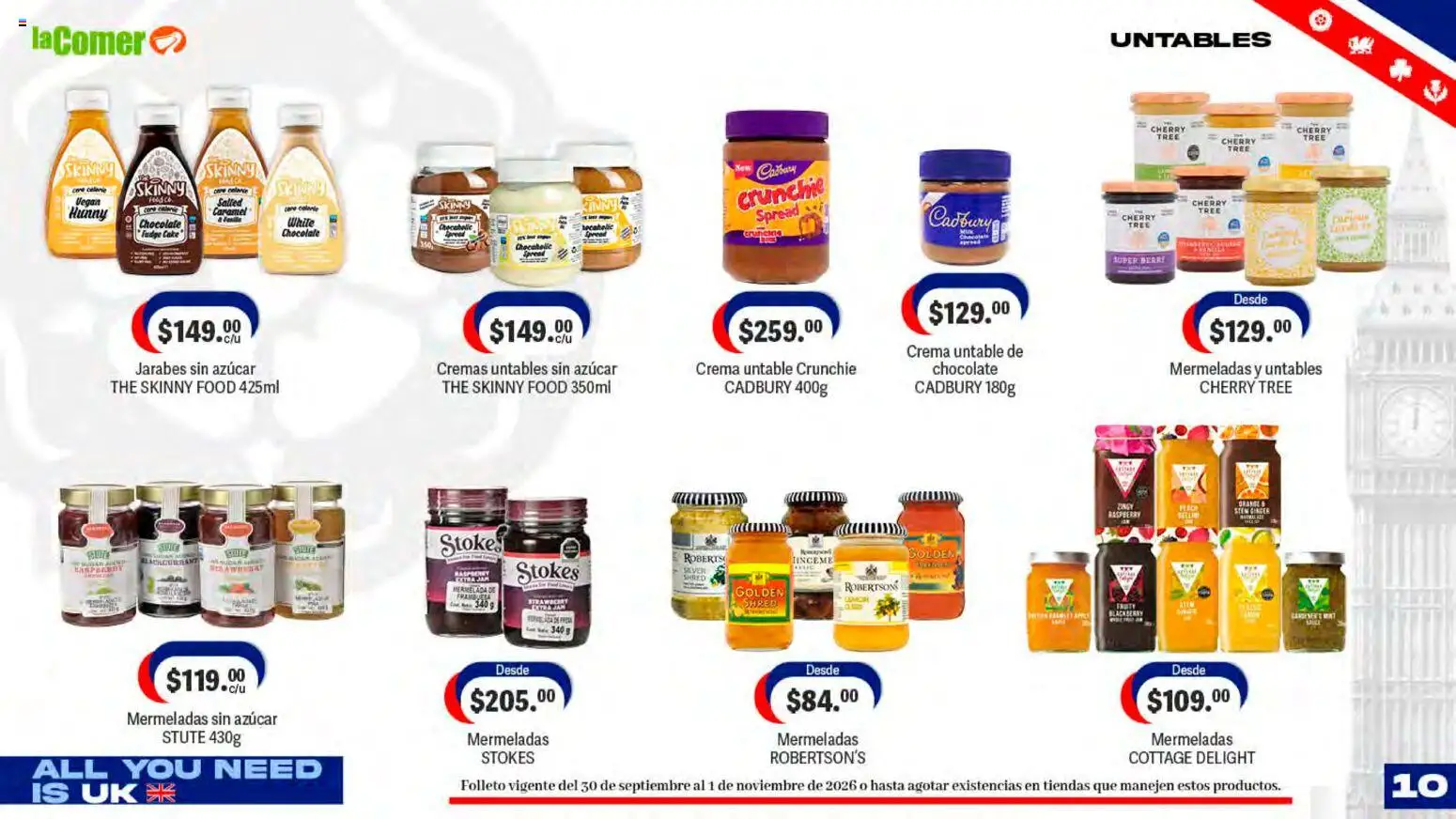 Vista previa las ofertas de la tienda La Comer - La Comer folleto desde el 30/09/2026 - Chocolate, Azúcar, Crema, Mermelada, Untable
