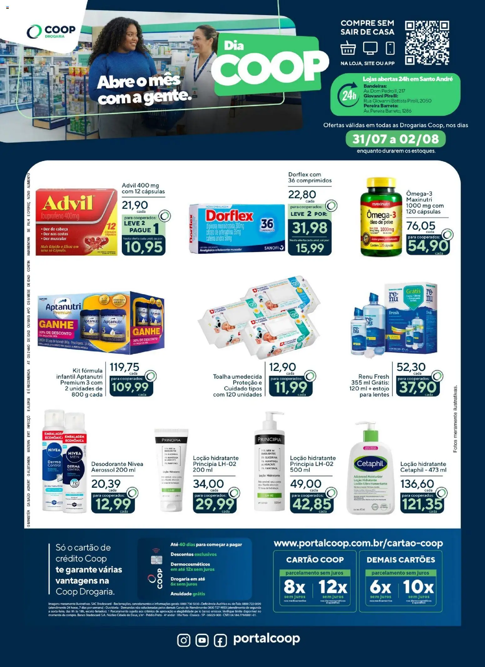 Pré-Visualização do folheto "Coop ofertas Drogaria" da loja Coop válido a partir de 31/07/2026 - Peixe, Desodorante, Sal, Óleo, Abacate, Cápsulas, Óleo de peixe, Fórmula infantil