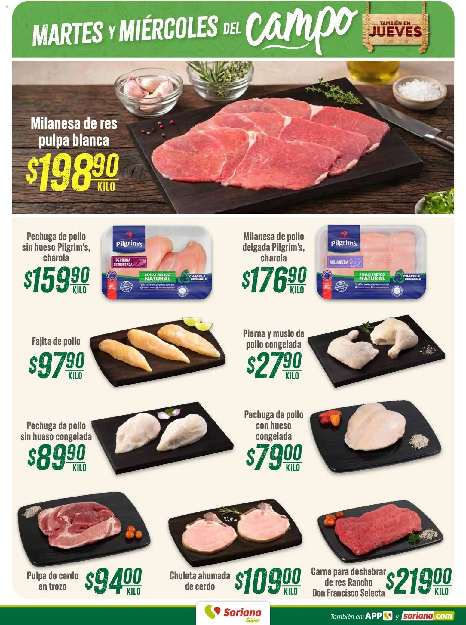 Vista previa las ofertas de la tienda Soriana - Soriana Martes y Miércoles del Campo Súper: Tamaulipas (excepto Cd. Victoria y Tampico) desde el 04/08/2026 
