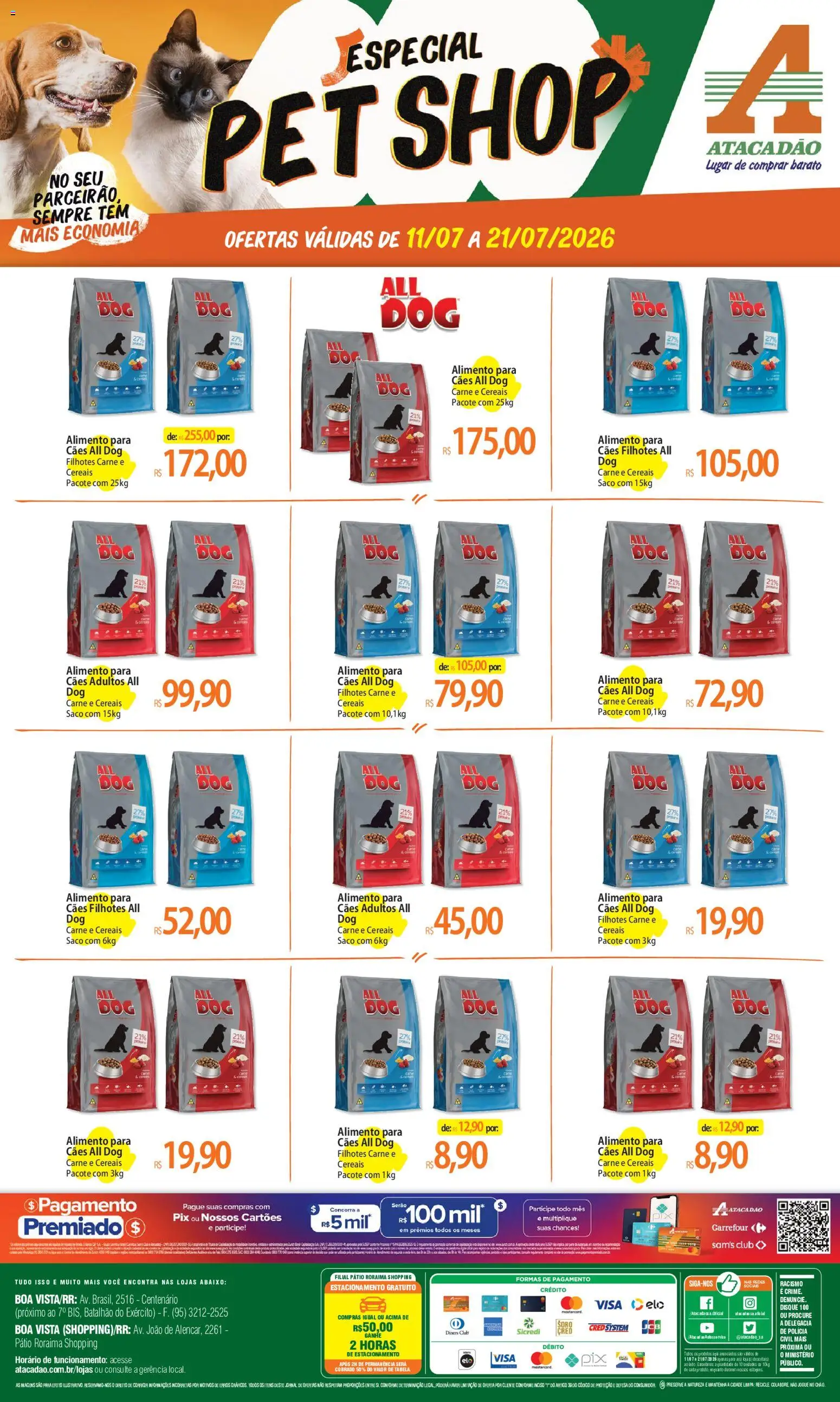 Pré-Visualização do folheto "Atacadão ofertas - RR" da loja Atacadão válido a partir de 11/07/2026 - Carne, Cereais