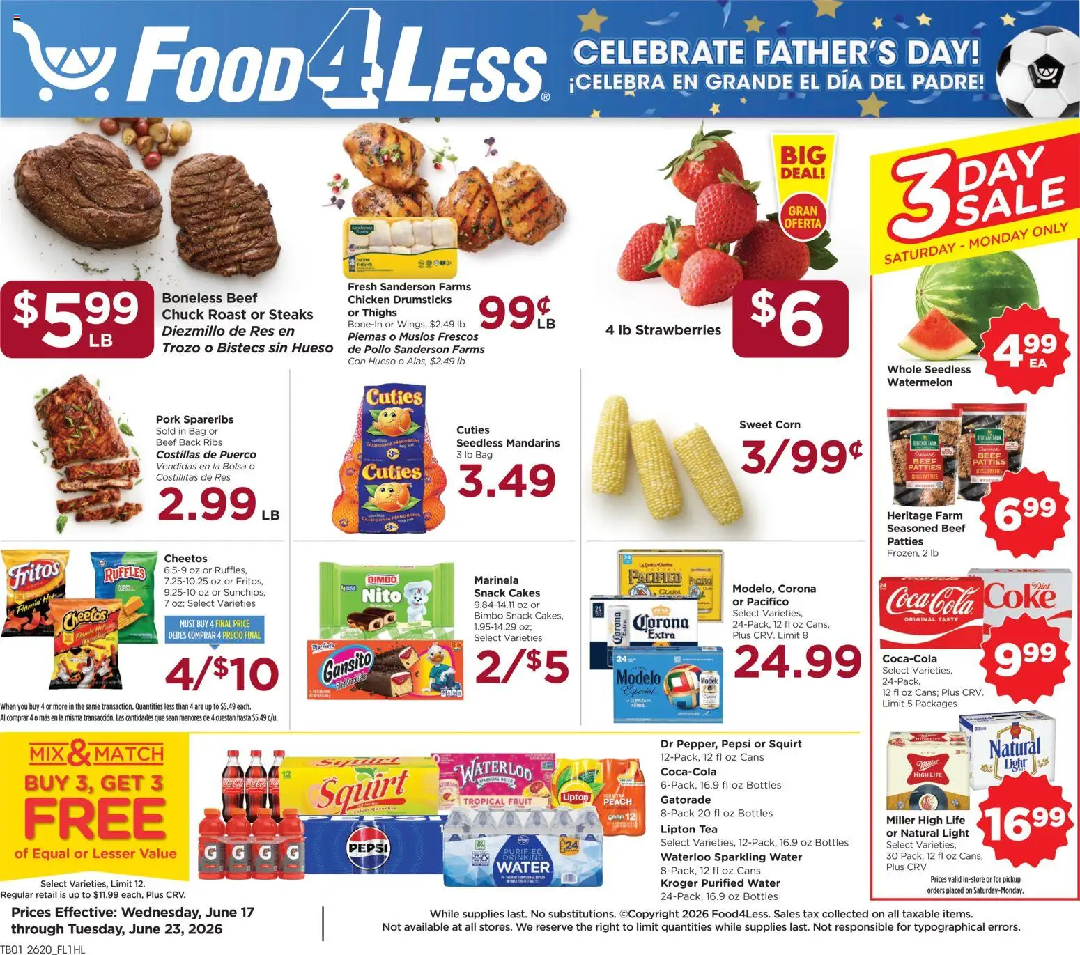Ad Preview of Food 4 Less Food 4 Less Weekly Ad from 06/17/2026