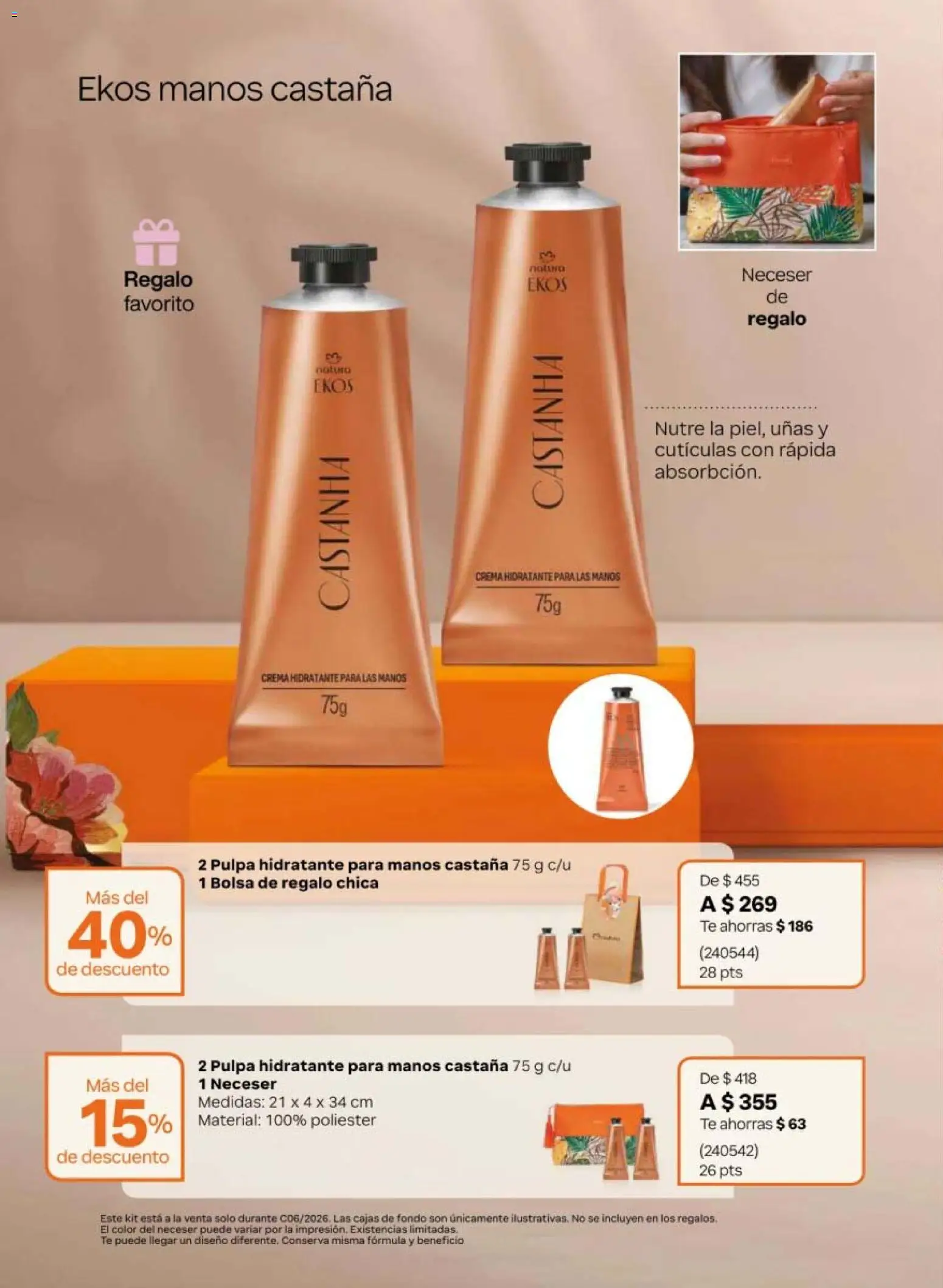 Vista previa las ofertas de la tienda Natura - Natura campaña 6 2026 desde el 02/04/2026 - Té, Bolsa, Crema, Neceser
