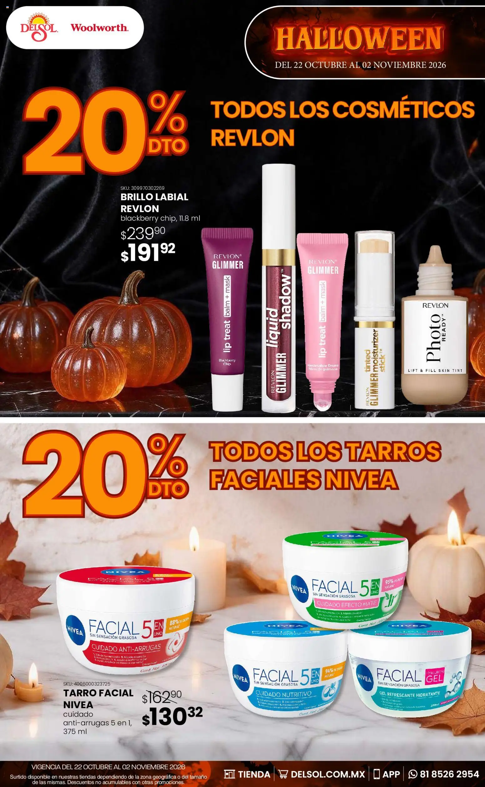 Vista previa las ofertas de la tienda Del Sol y Woolworth - Del Sol y Woolworth catálogo Halloween desde el 22/10/2026 