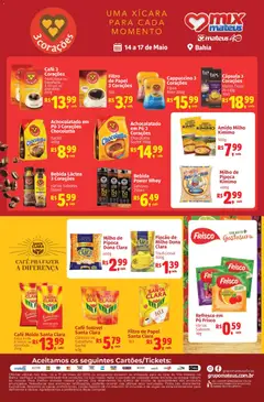 Pré-Visualização do folheto "Mateus ofertas Trade 3 corações" da loja Mateus válido a partir de 14/05/2026