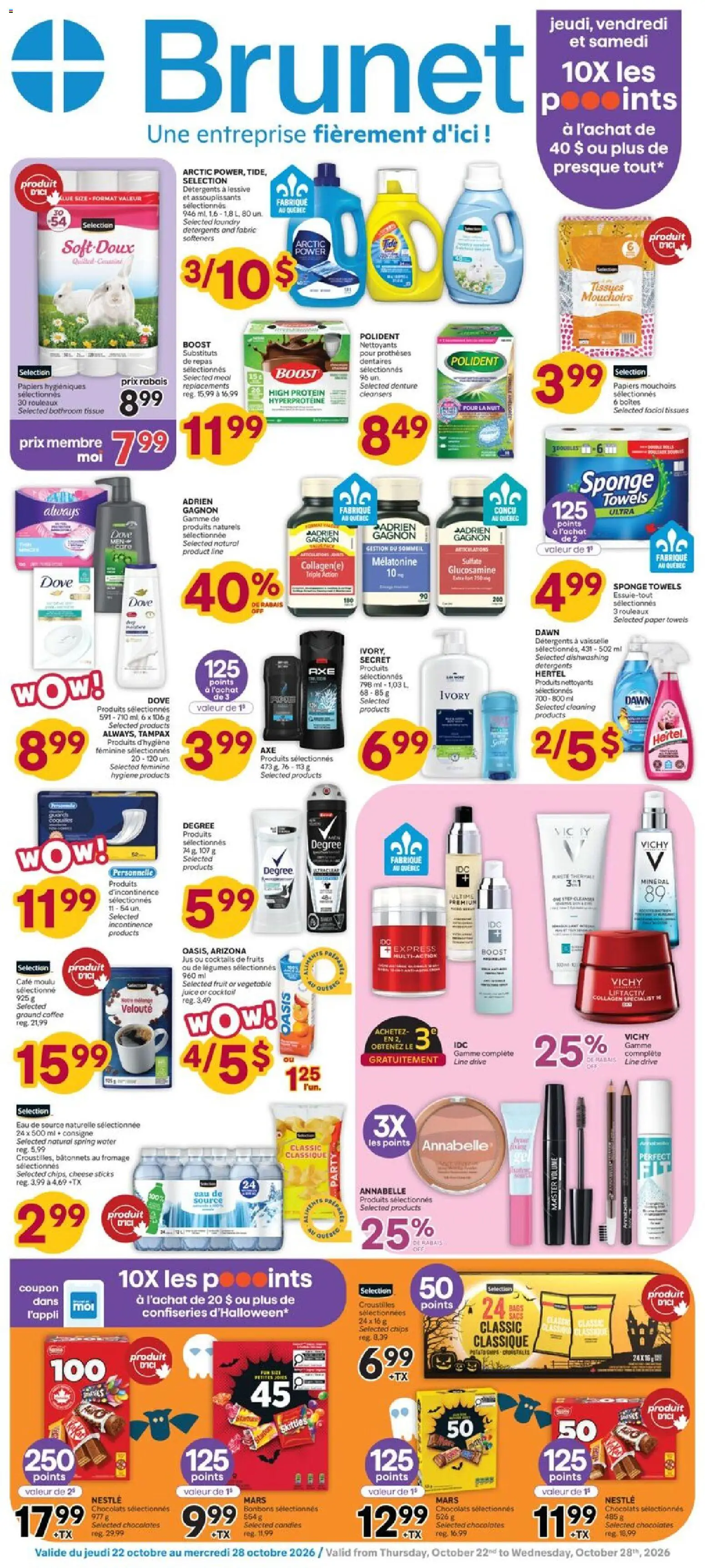 Preview of leaflet Brunet weekly flyer / circulaire from shop Brunet is valid from Oct 22, 2026