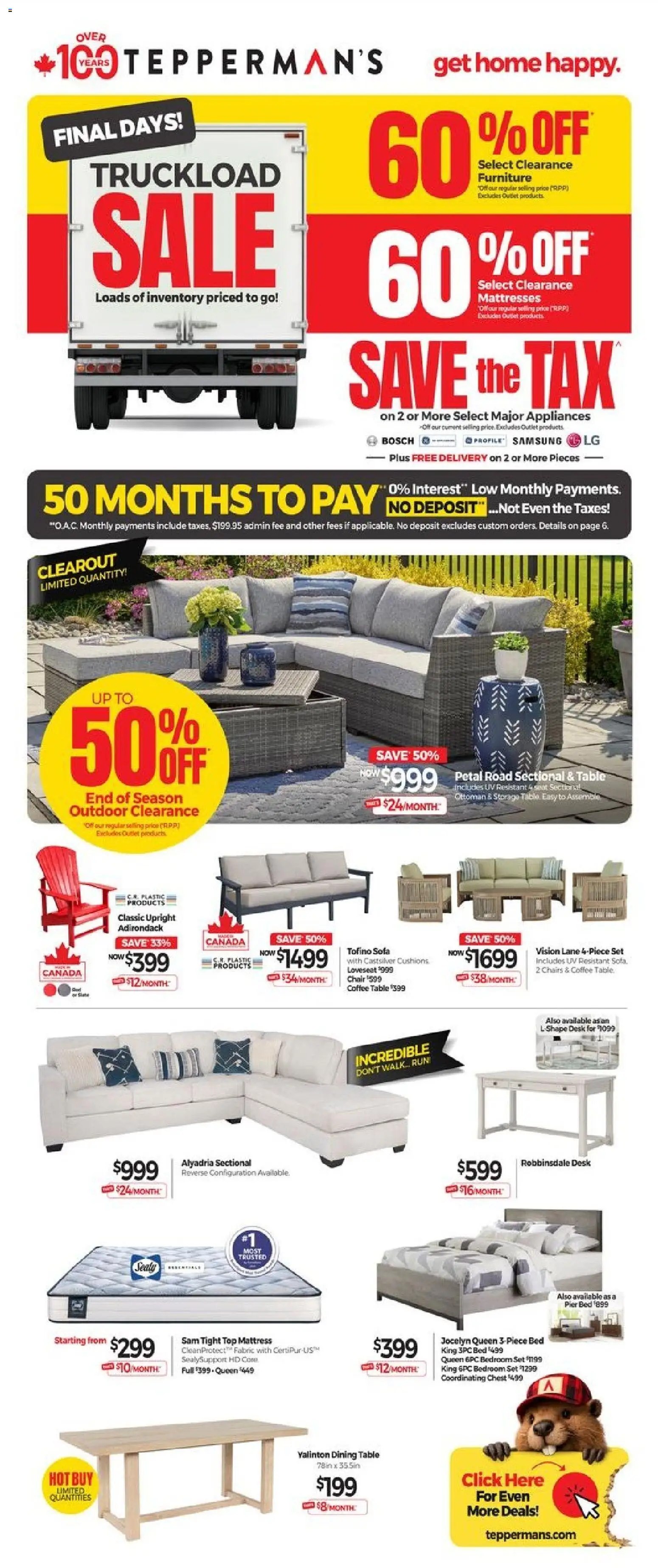 Preview of leaflet Tepperman's weekly flyer / circulaire from shop Tepperman's is valid from Aug 21, 2026