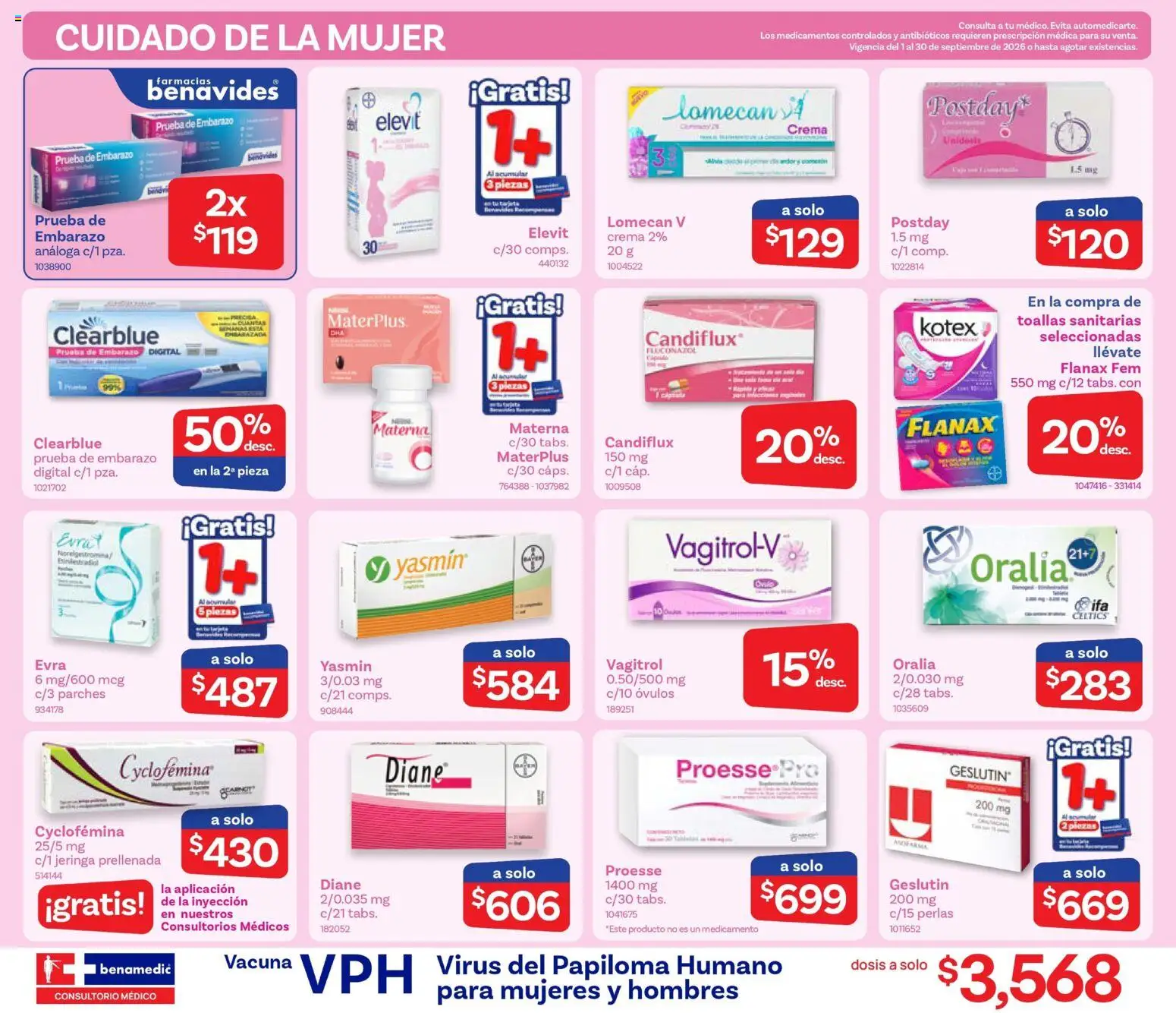 Vista previa las ofertas de la tienda Farmacia Benavides - Farmacia Benavides catálogo desde el 01/09/2026 