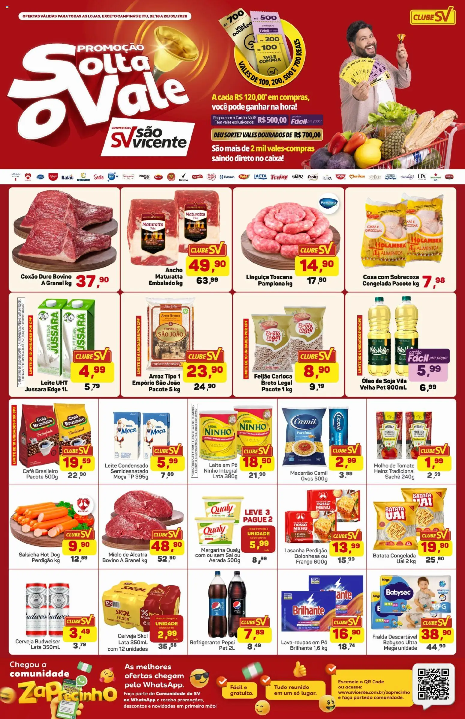 Pré-Visualização do folheto "Supermercados São Vicente - Ofertas da semana" da loja Supermercados São Vicente válido a partir de 18/09/2026
