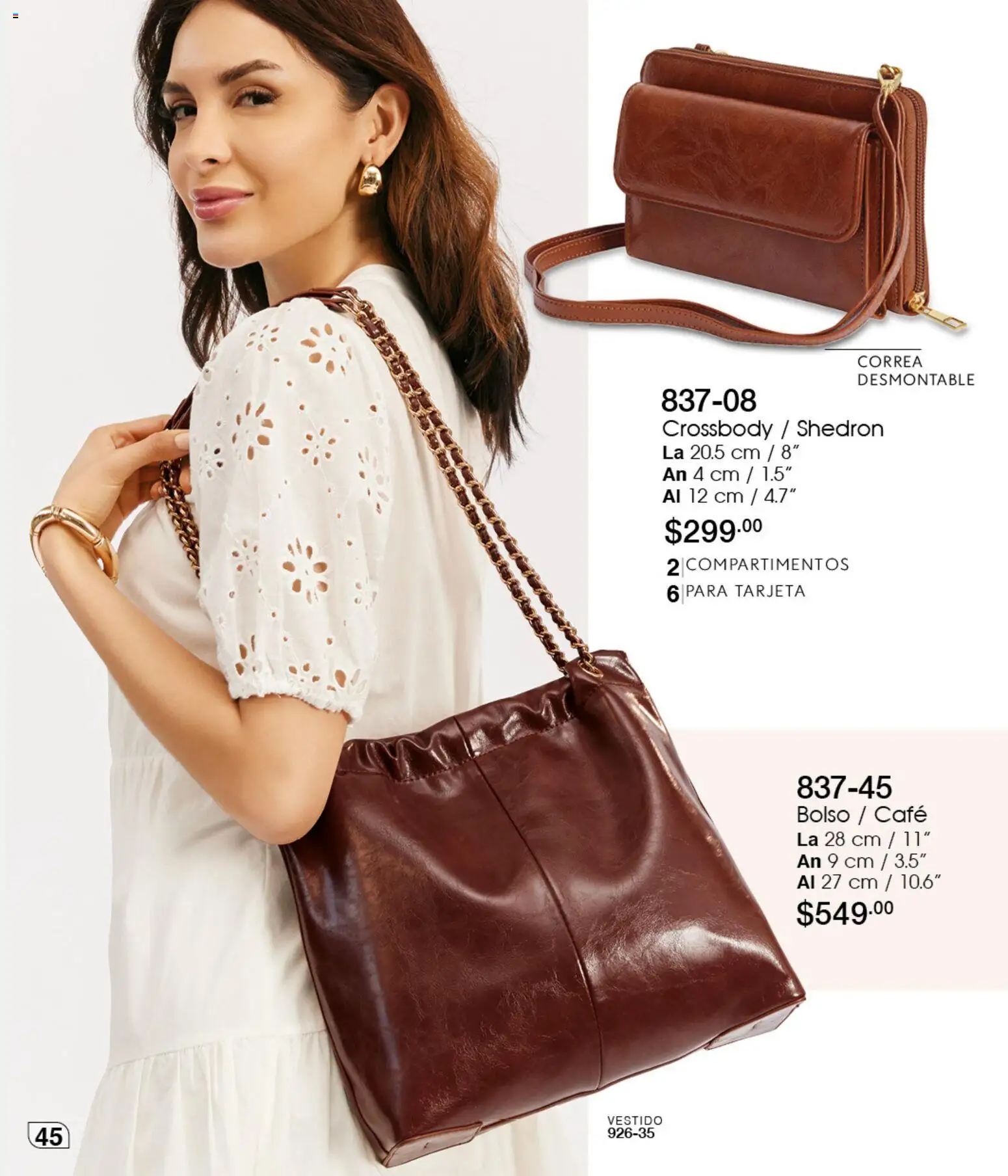 Vista previa las ofertas de la tienda Cklass - Cklass catálogo Verano Handbags desde el 05/03/2026 - Café, Vestido, Bolso