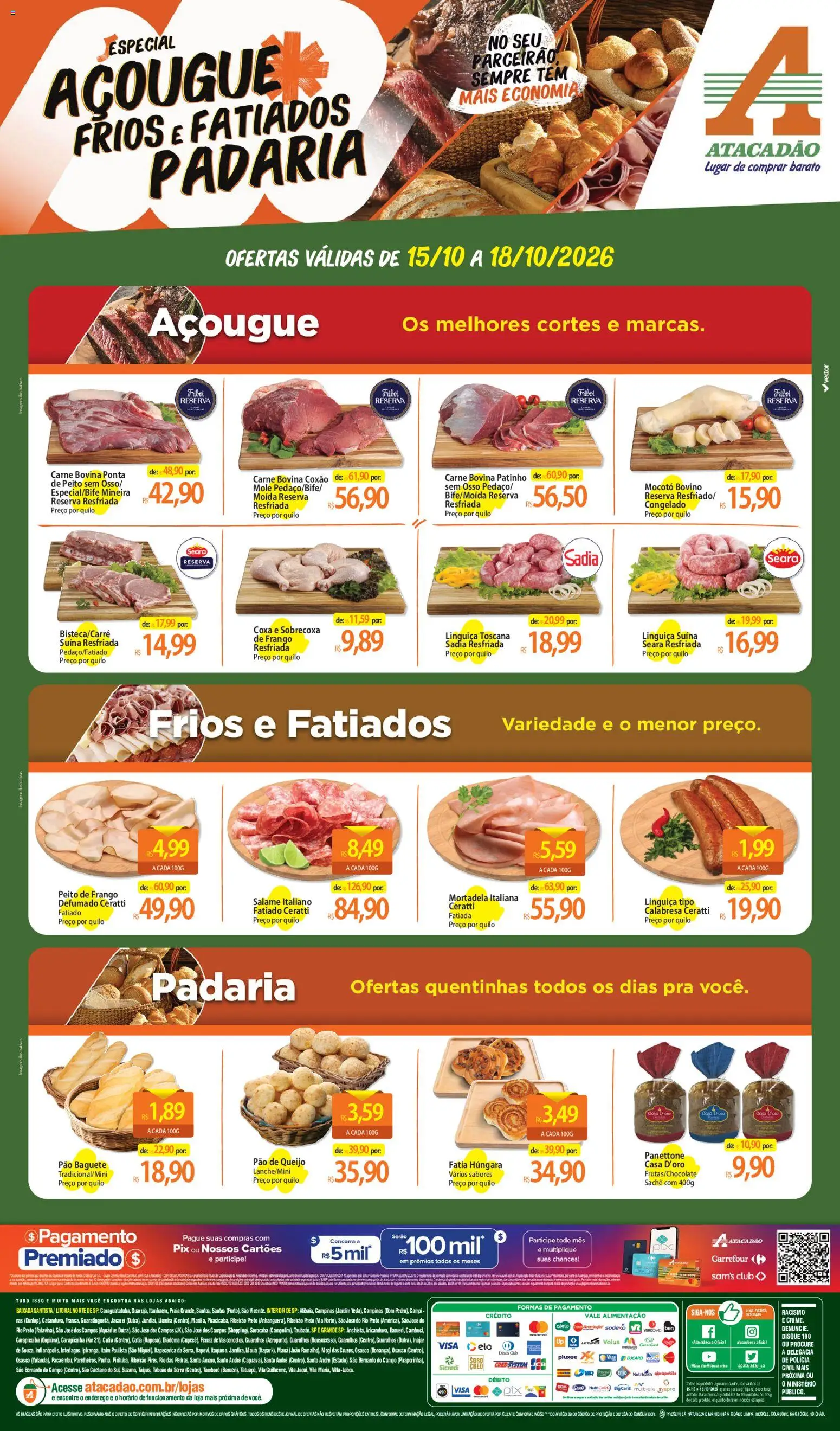 Pré-Visualização do folheto "Atacadão ofertas - SP" da loja Atacadão válido a partir de 15/10/2026