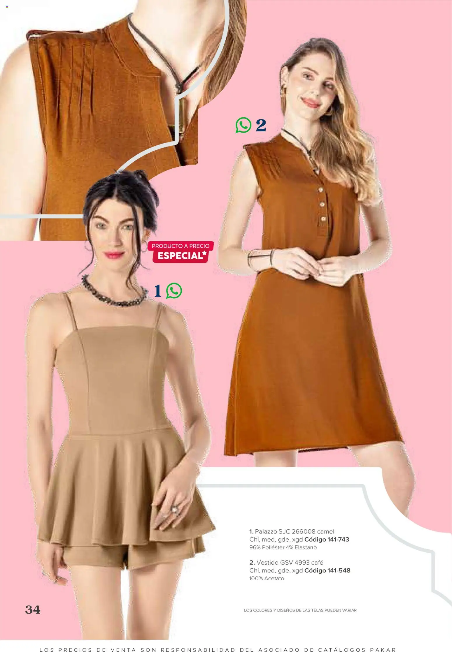 Vista previa las ofertas de la tienda SC Pakar - SC Pakar catálogo Ropa desde el 31/07/2026 - Café, Vestido, Palazzo