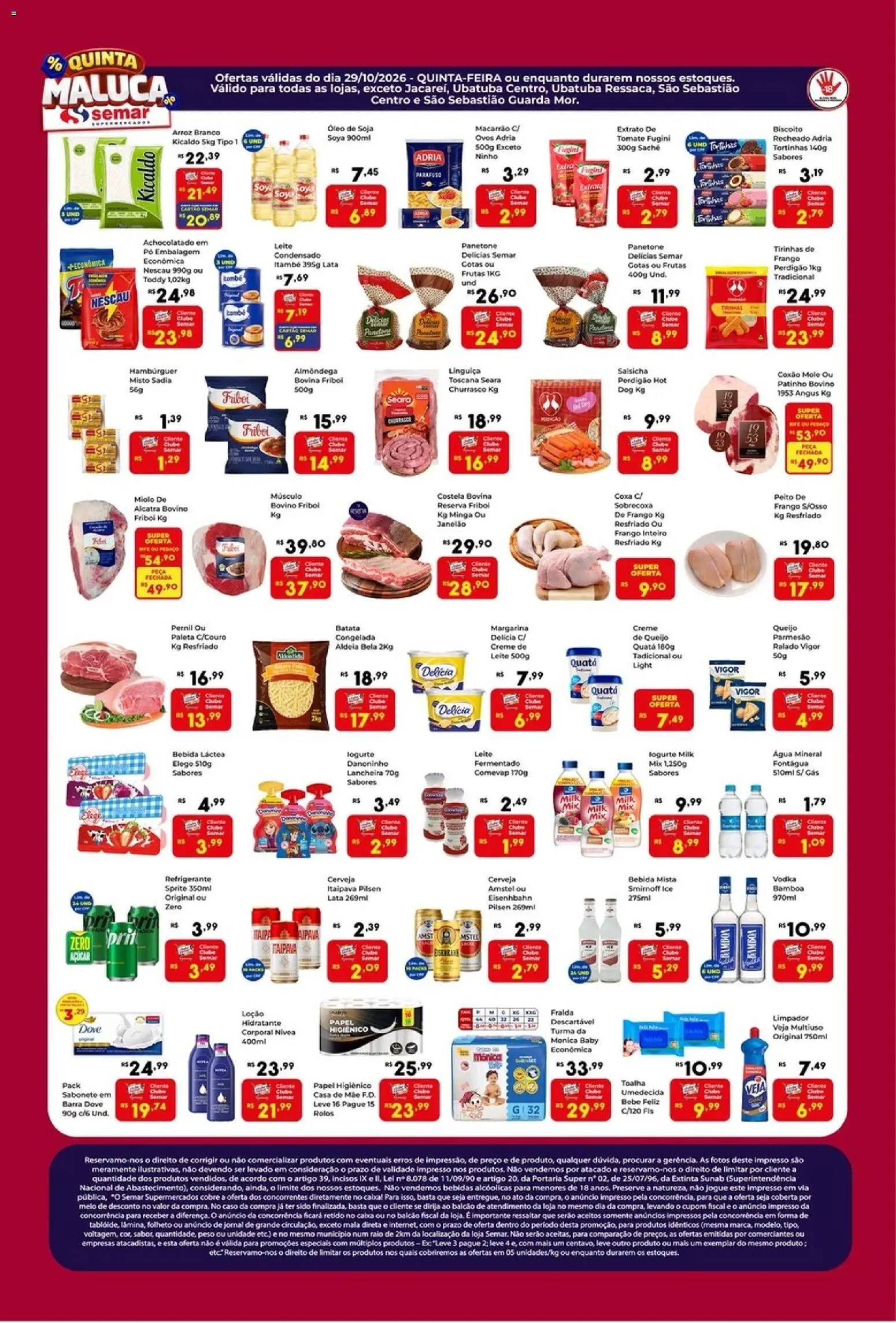 Pré-Visualização do folheto "Semar Supermercado - Ofertas da semana" da loja Semar Supermercado válido a partir de 29/10/2026