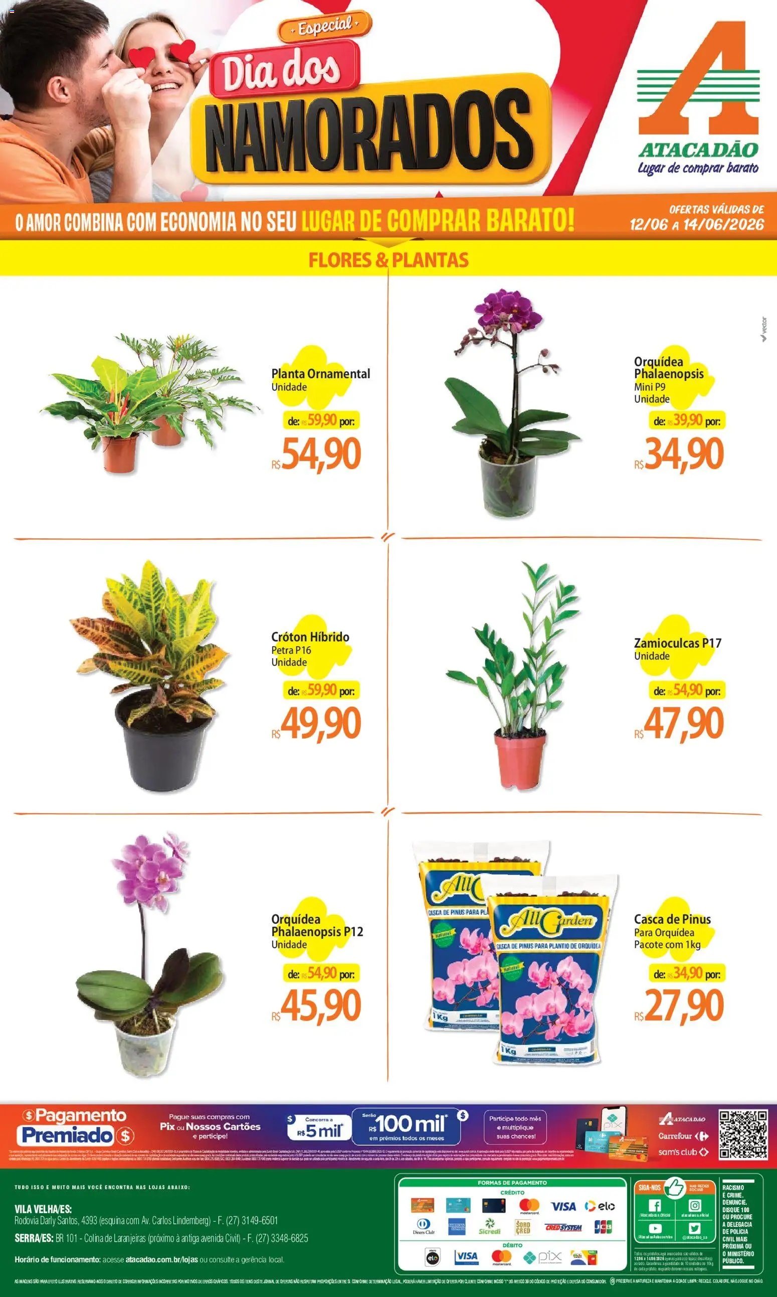 Pré-Visualização do folheto "Atacadão ofertas - ES" da loja Atacadão válido a partir de 12/06/2026 - Flores, Orquídea, Chá