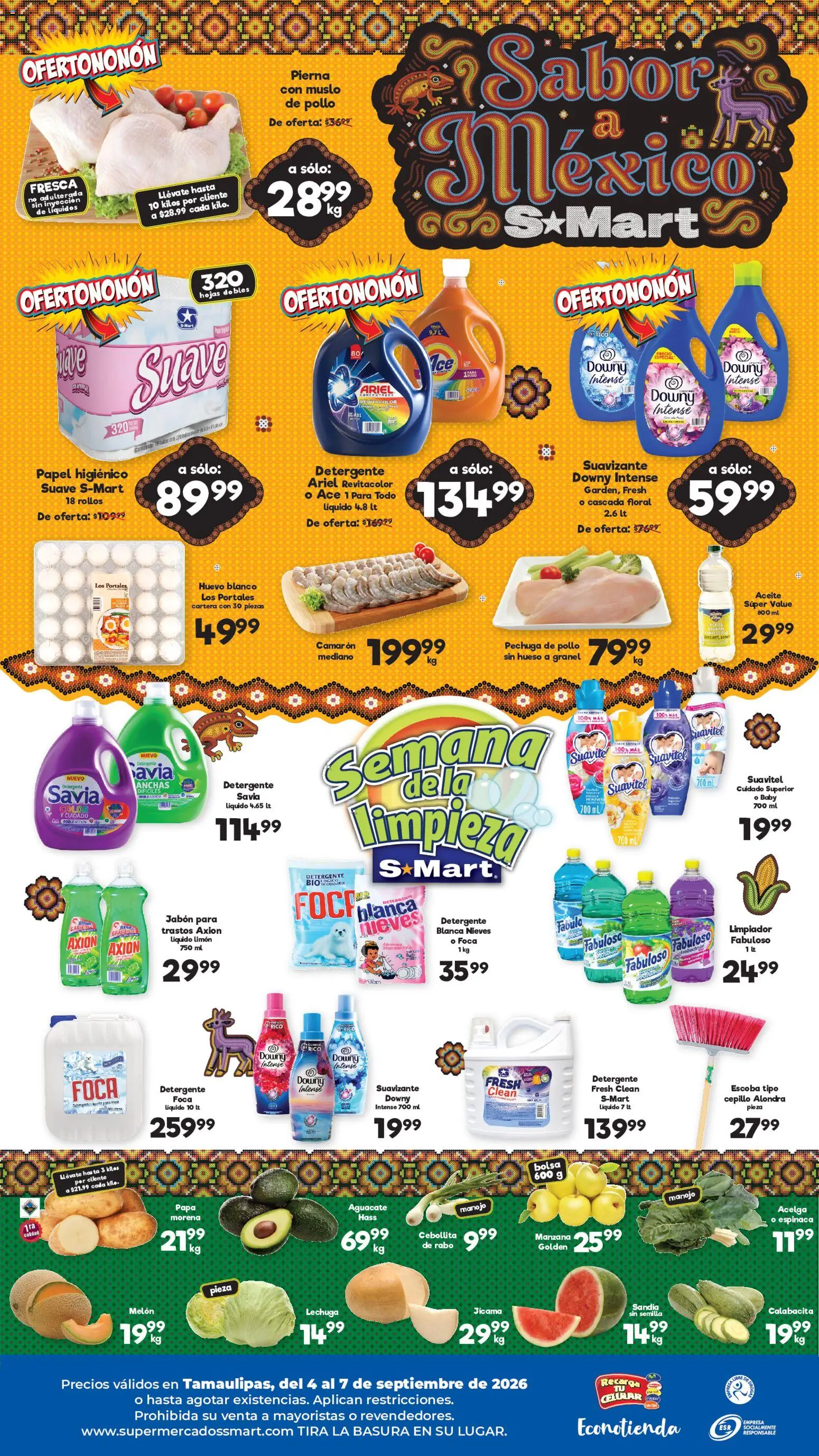 Vista previa las ofertas de la tienda S-Mart - S-Mart folleto Matamoros, Nuevo Laredo, Reynosa desde el 04/09/2026 