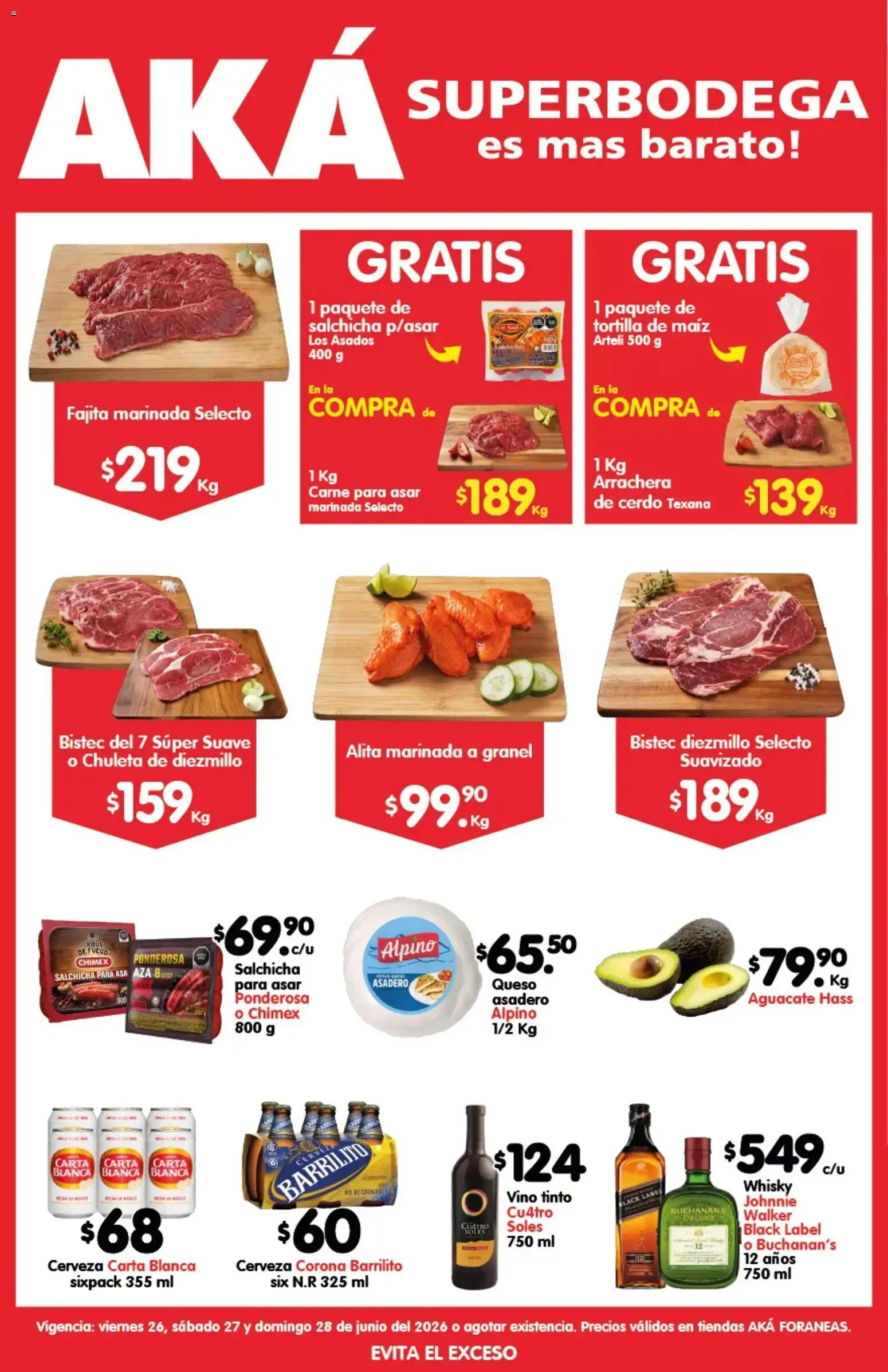 Vista previa las ofertas de la tienda Arteli - Arteli folleto Carnita Asada Aká Superbodegas Foraneas desde el 26/06/2026 