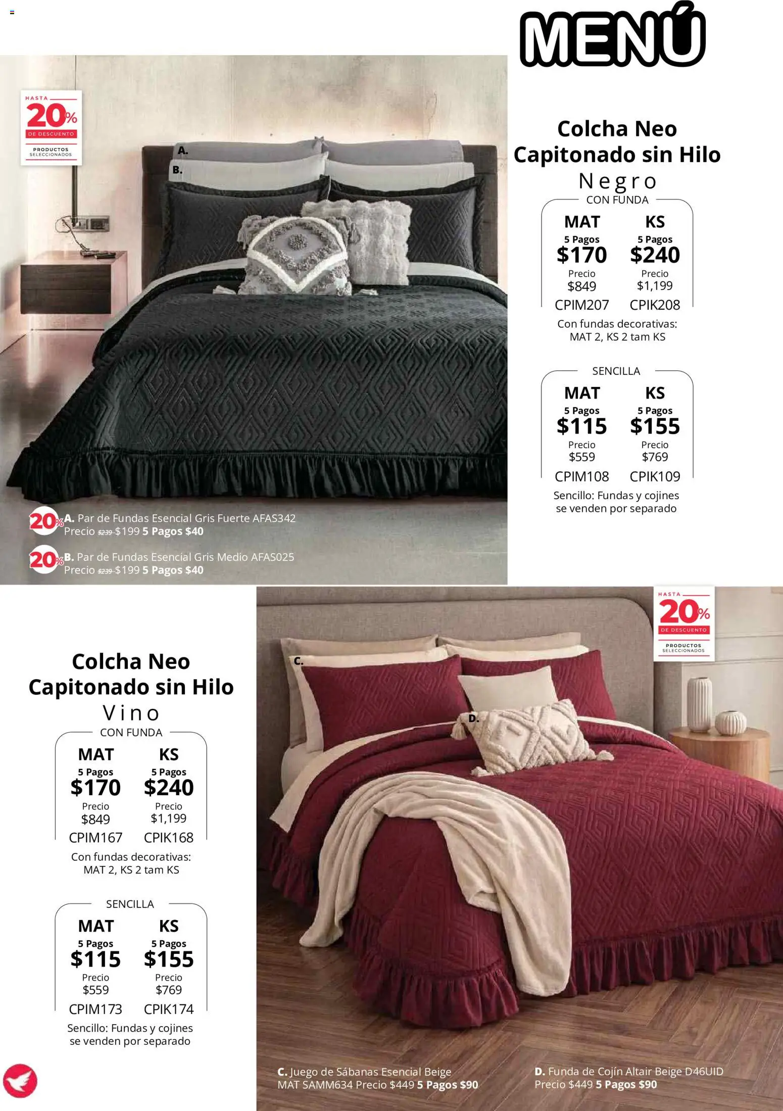 Vista previa las ofertas de la tienda Colchas Concord - Colchas Concord catálogo desde el 01/08/2026 