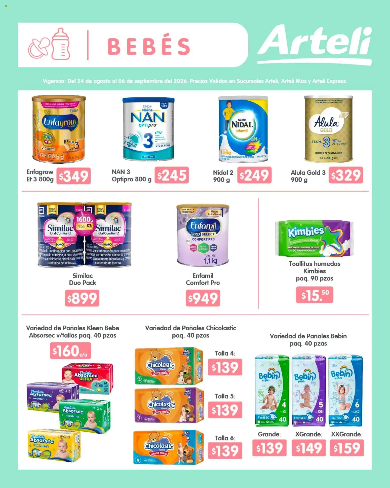 Vista previa las ofertas de la tienda Arteli - Arteli folleto Quincenal desde el 24/08/2026 