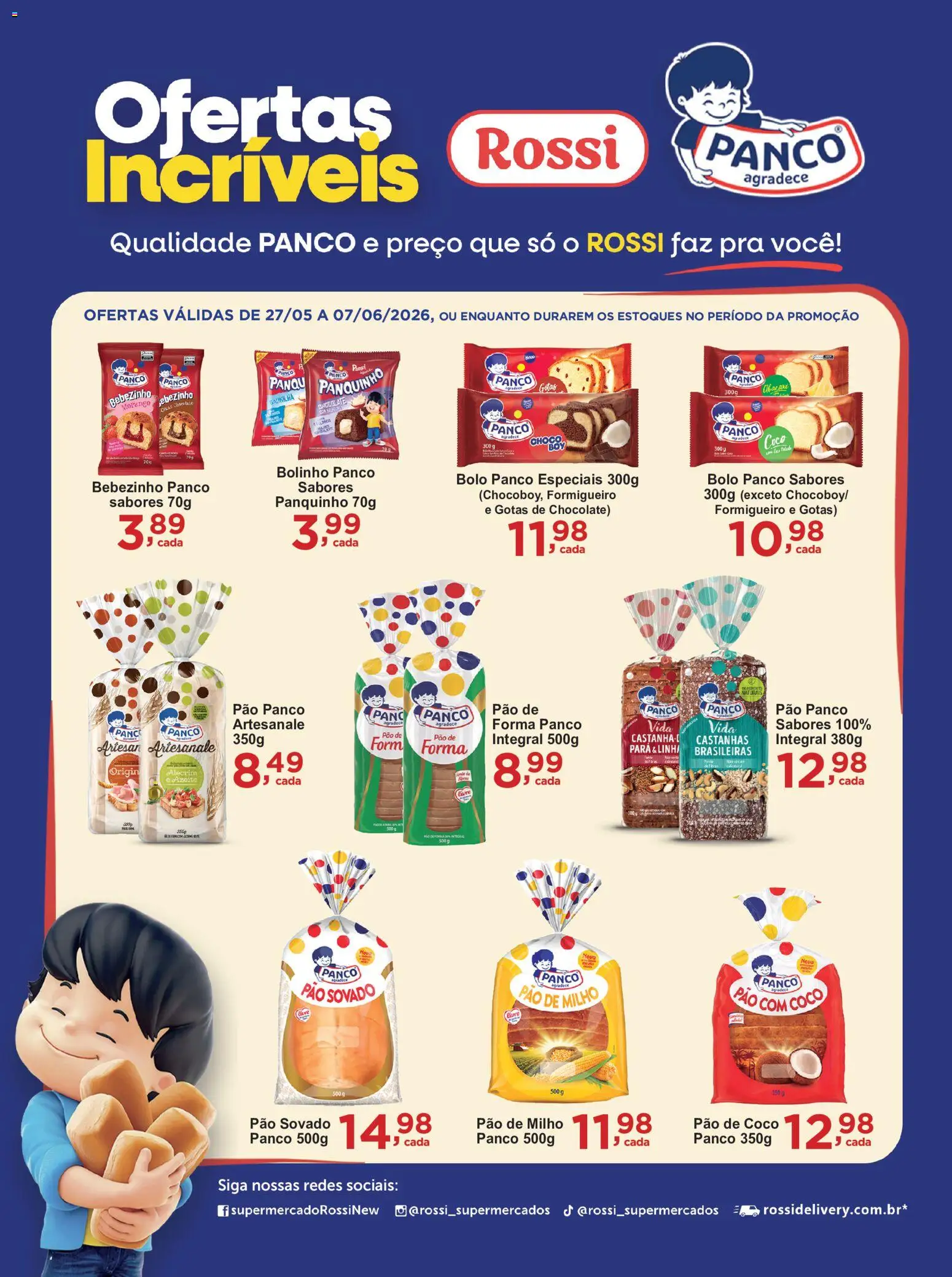 Pré-Visualização do folheto "Rossi Supermercados ofertas Panco" da loja Rossi Supermercados válido a partir de 27/05/2026