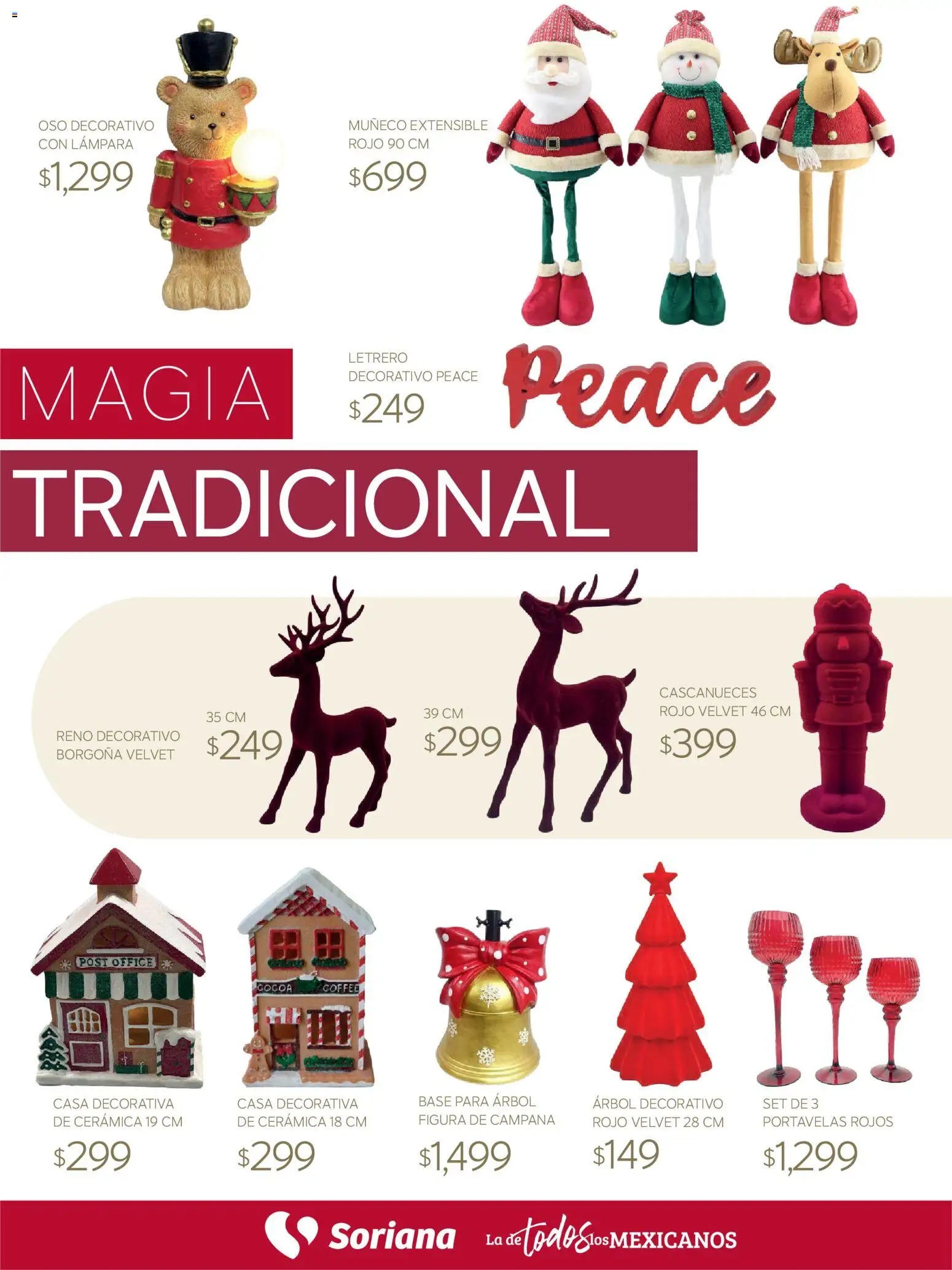 Vista previa las ofertas de la tienda Soriana - Soriana Híper - Decoracion Navideña desde el 30/09/2026 - Lámpara, Campana