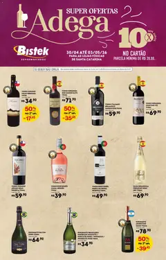 Pré-Visualização do folheto "Bistek Supermercados ofertas Adega" da loja Bistek Supermercados válido a partir de 30/04/2026