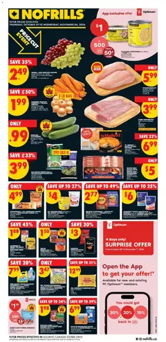 Un aperçu du dépliant No Frills weekly flyer - NS du magasin No Frills est valide à partir 29 oct. 2026