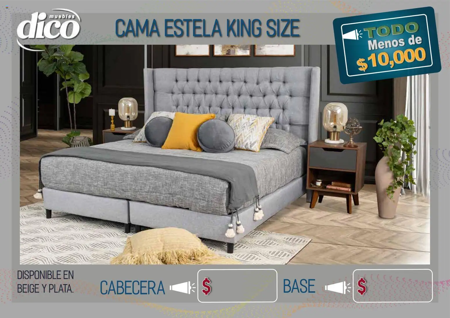 Vista previa las ofertas de la tienda Muebles Dico - Muebles Dico catálogo Todo menos de 10000 Pacifico desde el 09/04/2026 - Cama, Cabecera