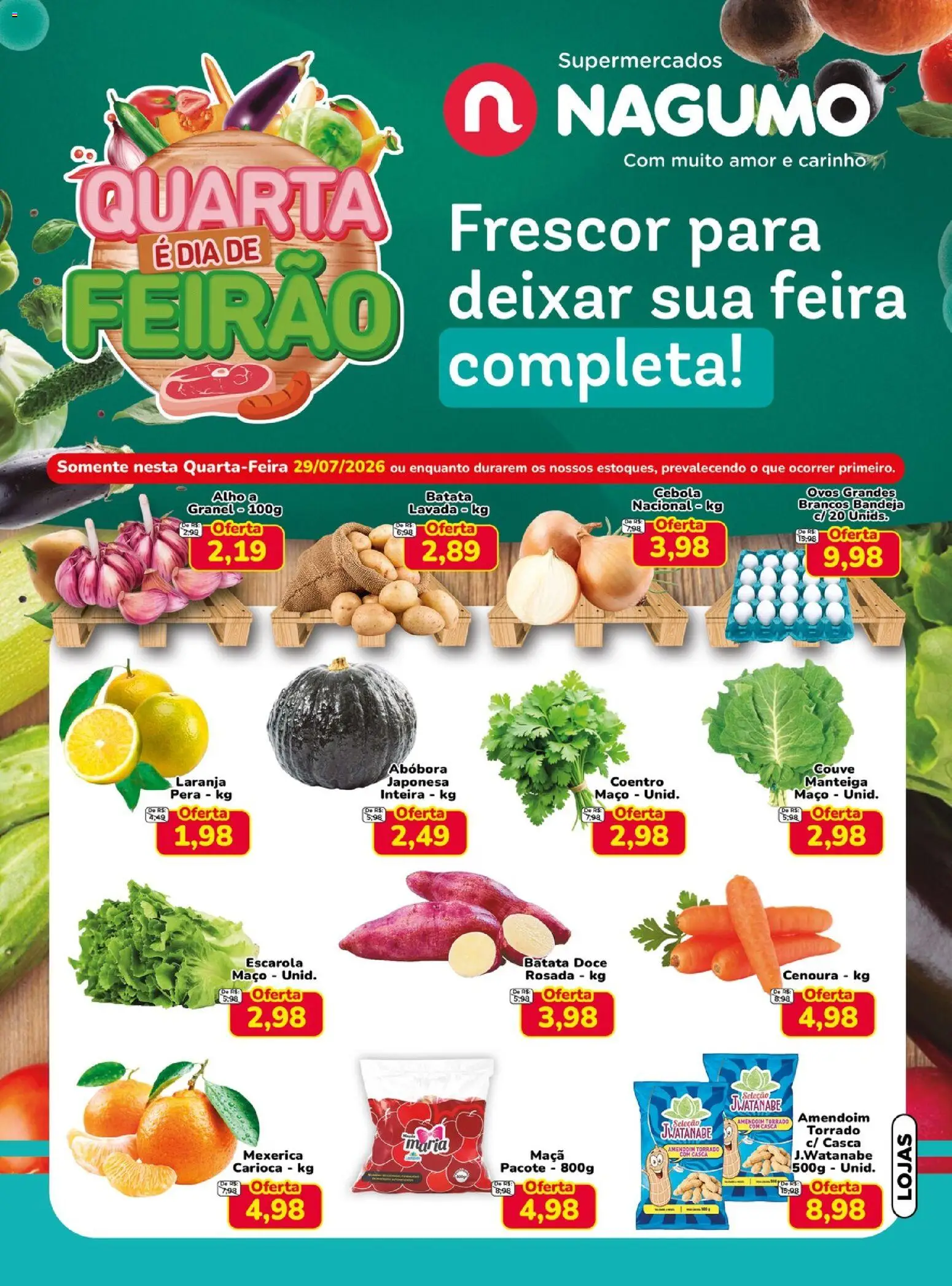 Pré-Visualização do folheto "Nagumo ofertas Quarta do Feirão" da loja Nagumo válido a partir de 29/07/2026