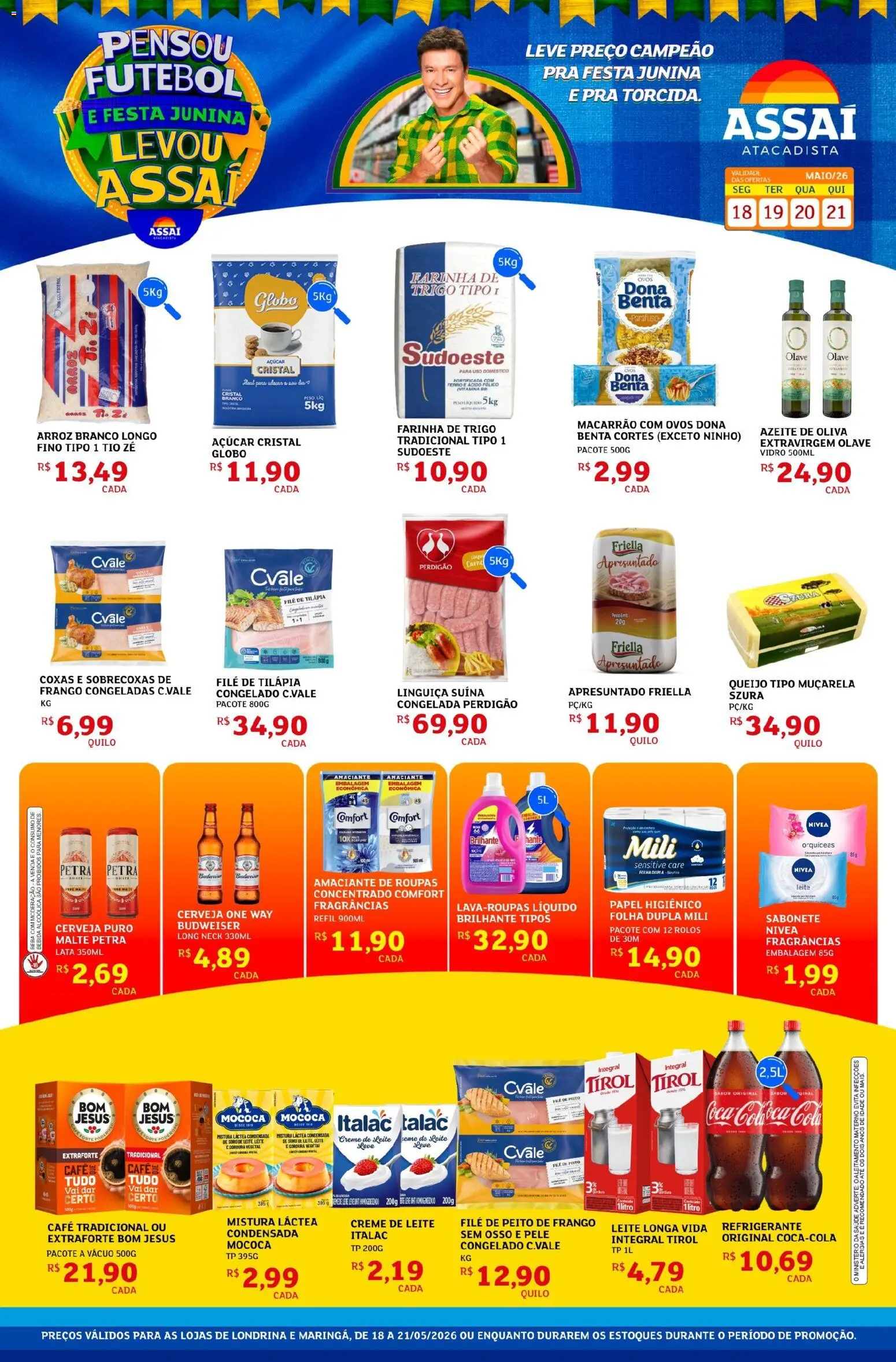 Pré-Visualização do folheto "Assaí Atacadista ofertas - PR" da loja Assaí Atacadista válido a partir de 18/05/2026