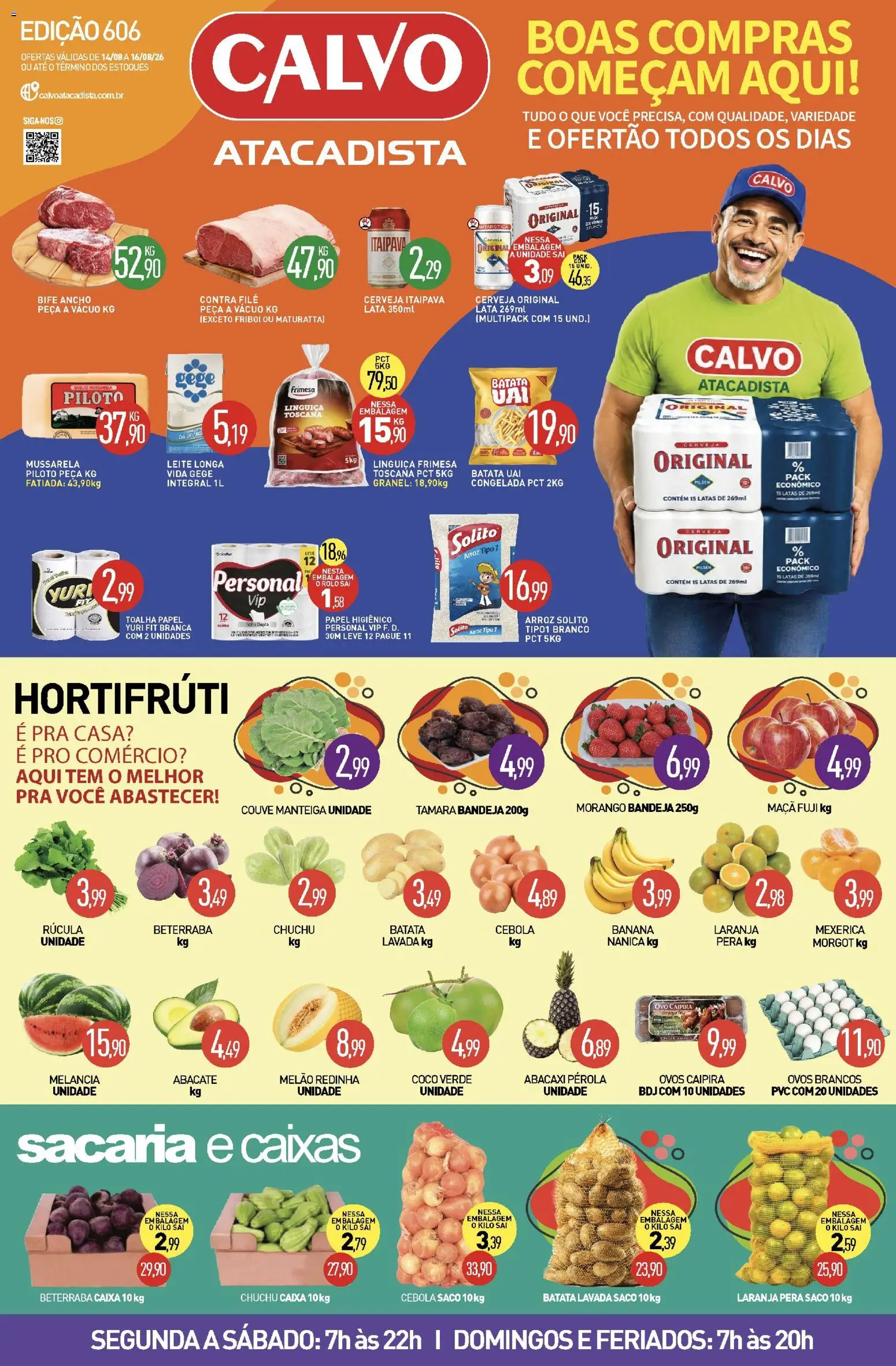 Pré-Visualização do folheto "Calvo Atacadista - Ofertas da semana" da loja Calvo Atacadista válido a partir de 14/08/2026