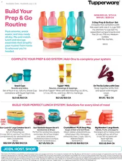 Un aperçu du dépliant Tupperware weekly flyer du magasin Tupperware est valide à partir 1 juill. 2026