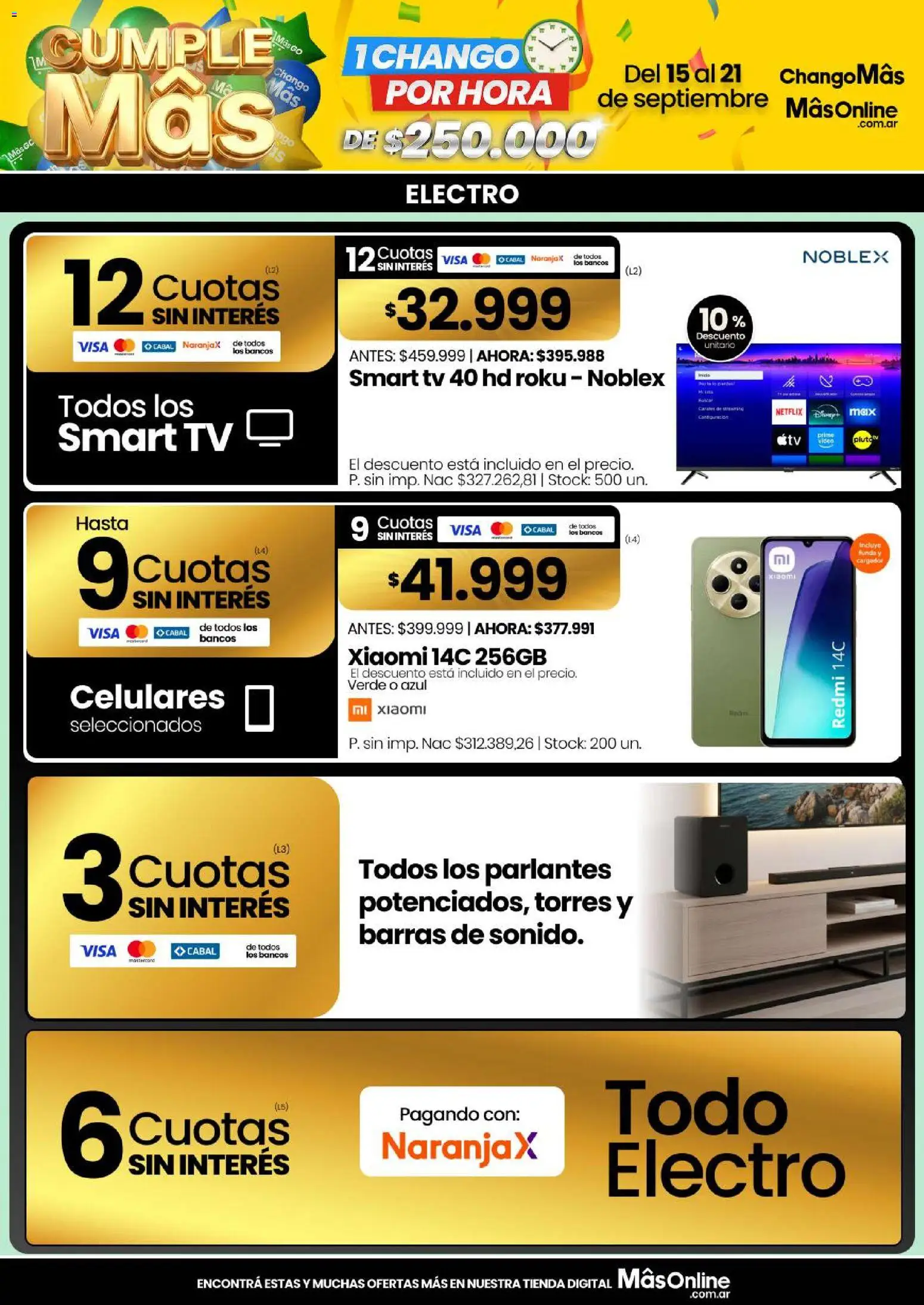 Vista previa del folleto de la tienda Changomas válido desde el 15/09/2026 