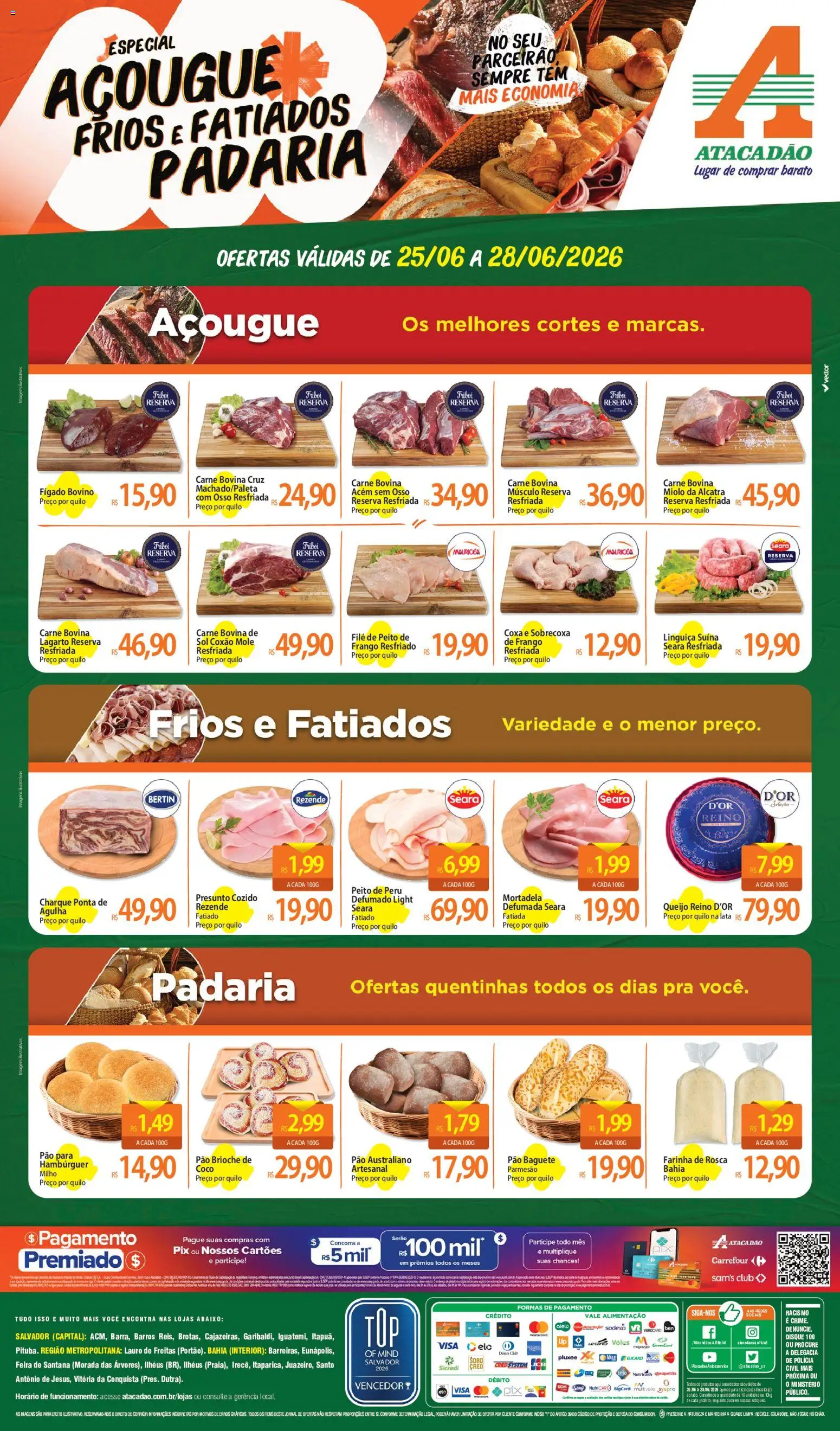 Pré-Visualização do folheto "Atacadão ofertas - BA" da loja Atacadão válido a partir de 25/06/2026