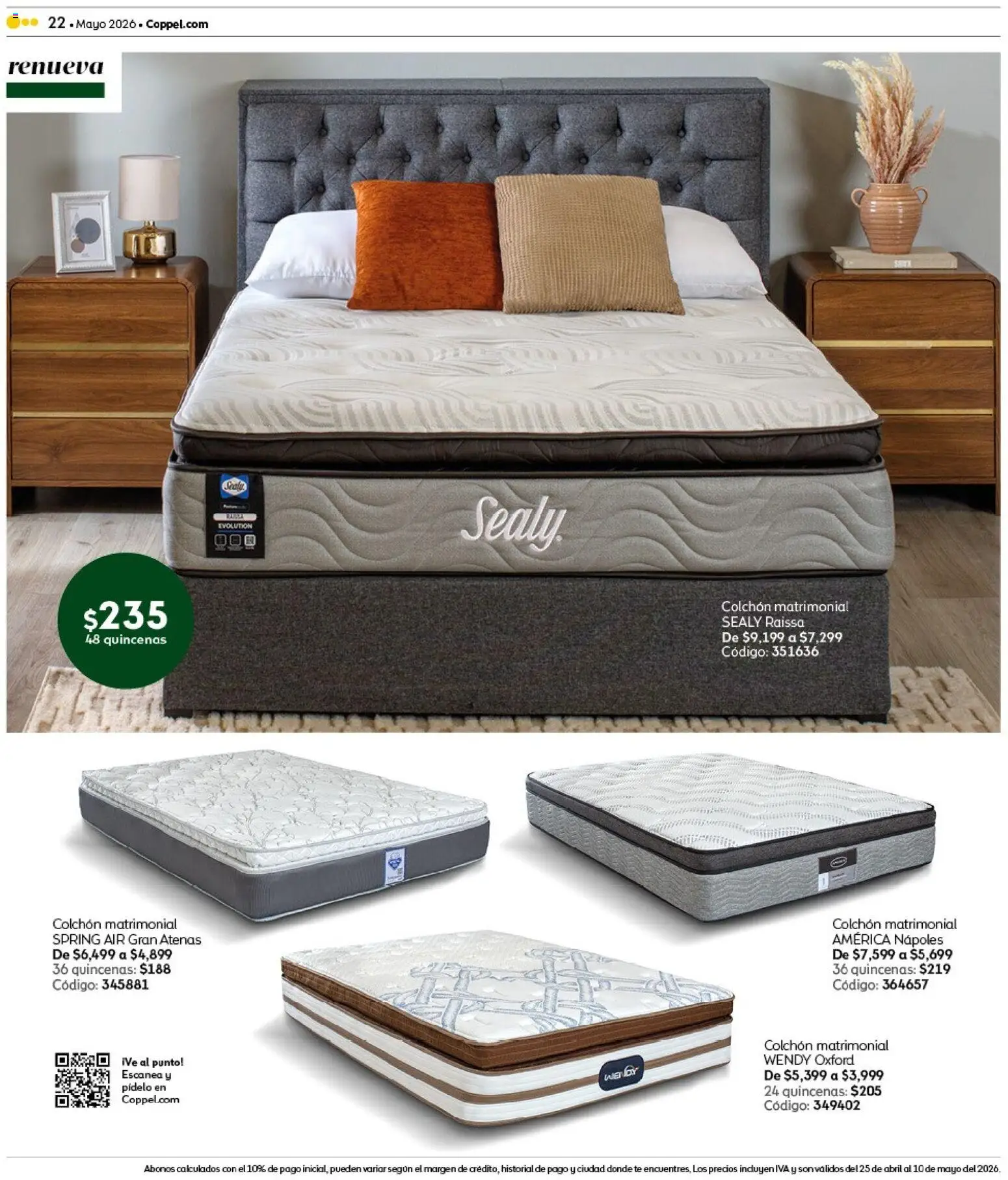 Vista previa las ofertas de la tienda Coppel - Coppel catálogo Claro que la vas a querer desde el 25/04/2026 - Té, Colchón